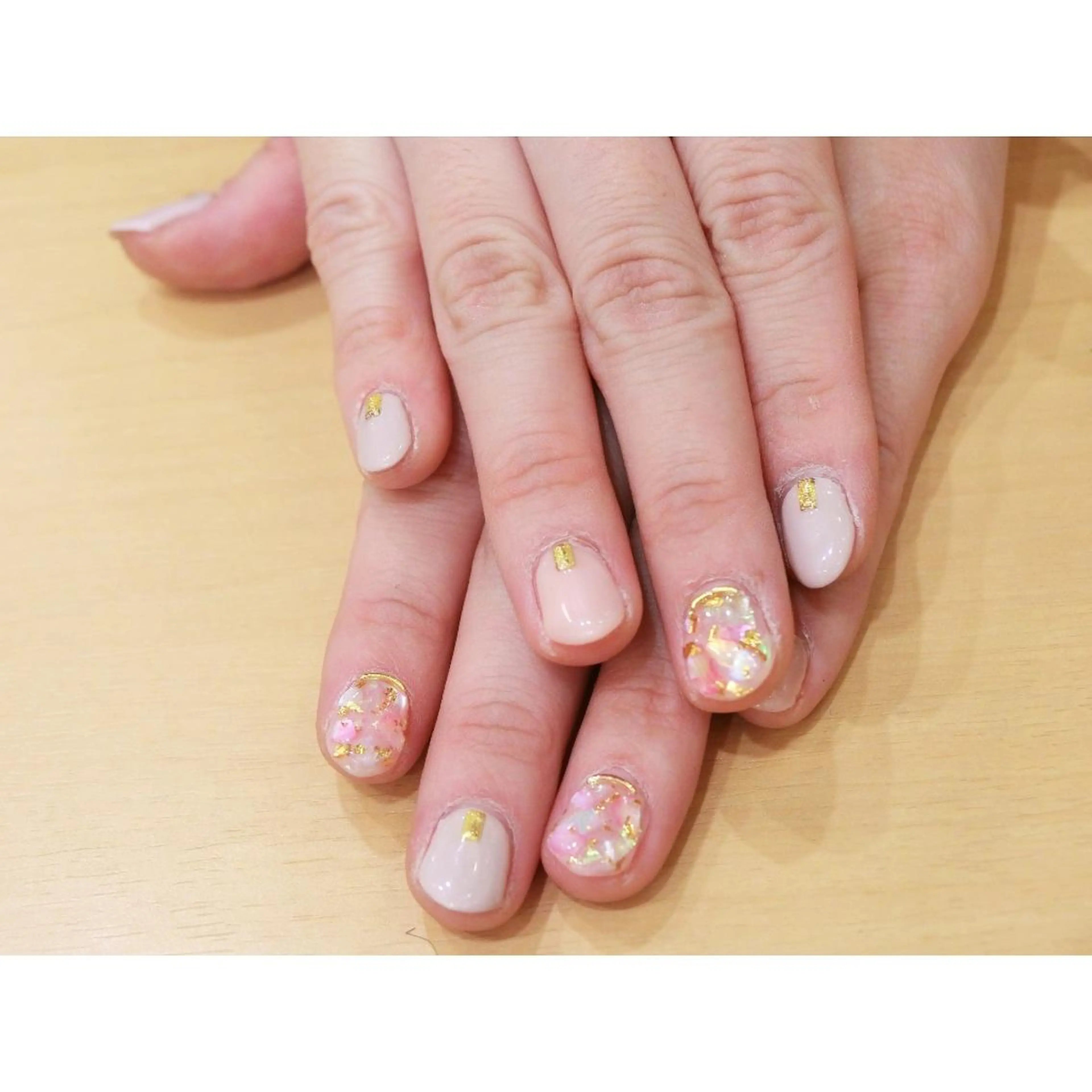 ネイル 痛ネイル/ワンホン/ フィルイン/長さだしのネイルデザイン