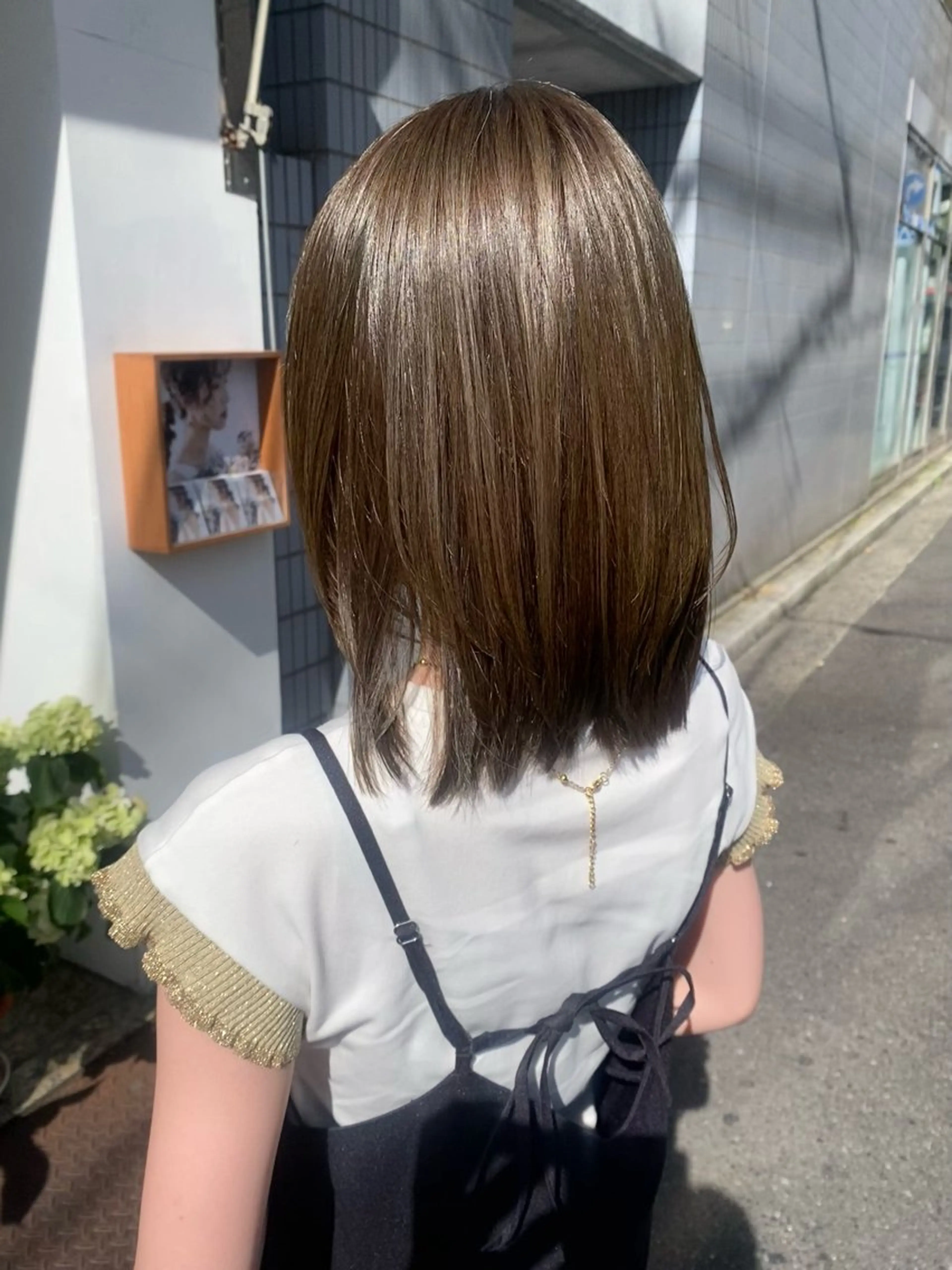 ミディアム カラー カット ヘアカラー 安永 涼のヘアスタイル