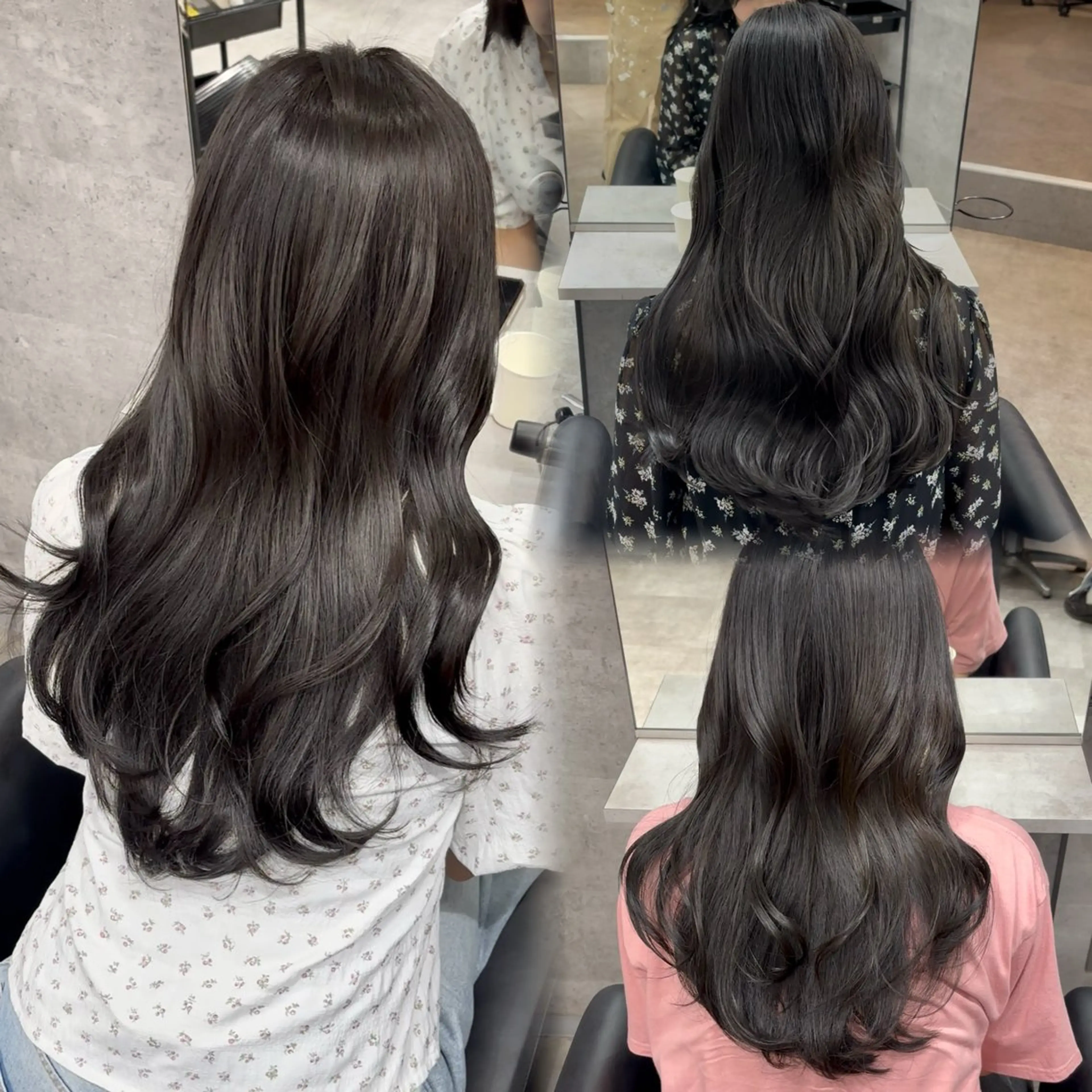 ロング くびれヘア 韓国風ヘア レイヤーカット ロング シースルーバング 新宿/韓国メンズ RIKUパーマのヘアスタイル