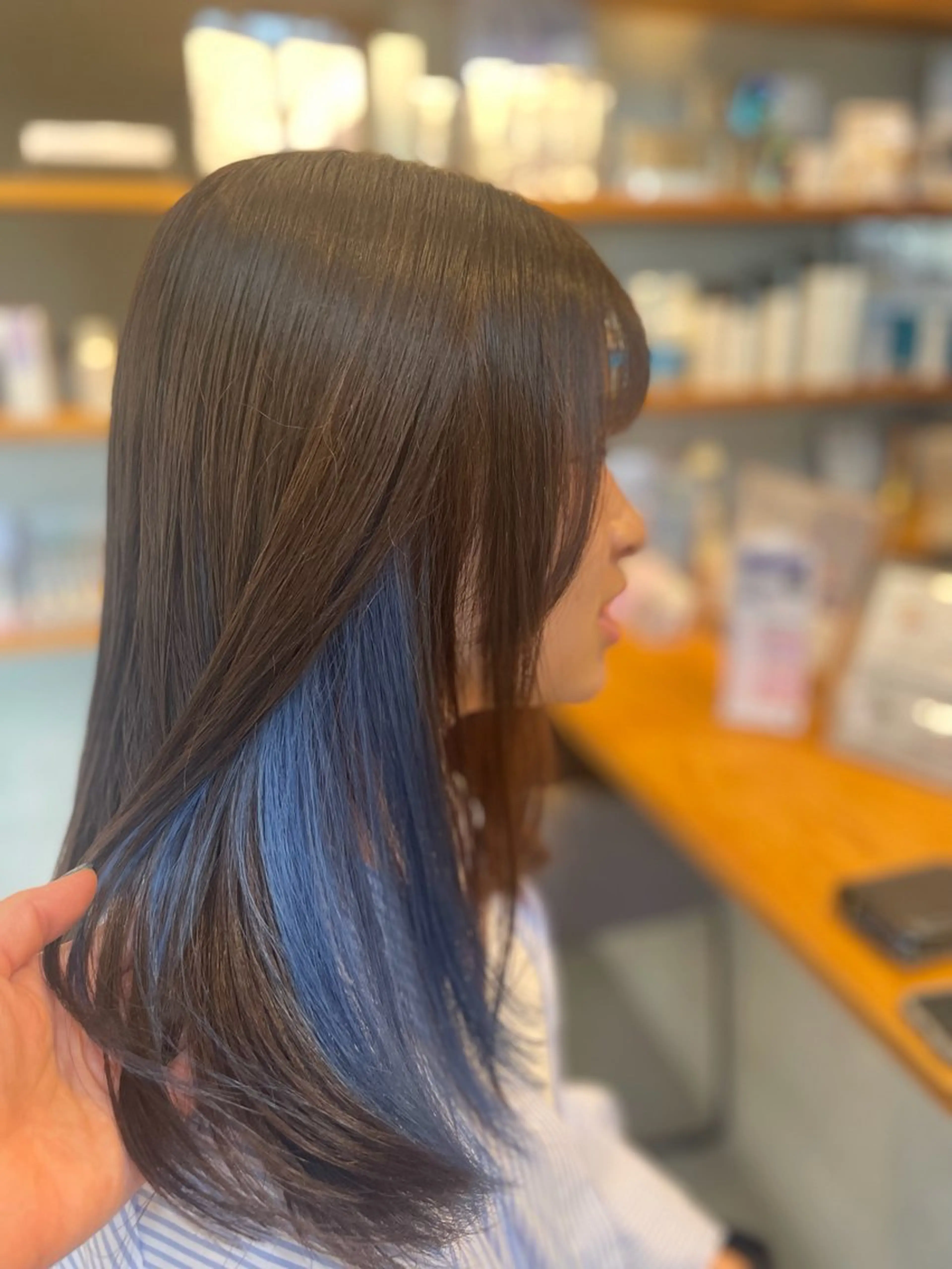 ロング カラー ブリーチ 透明感カラー グレージュ インナーカラー ヘアカラー momoka 女性限定のヘアスタイル