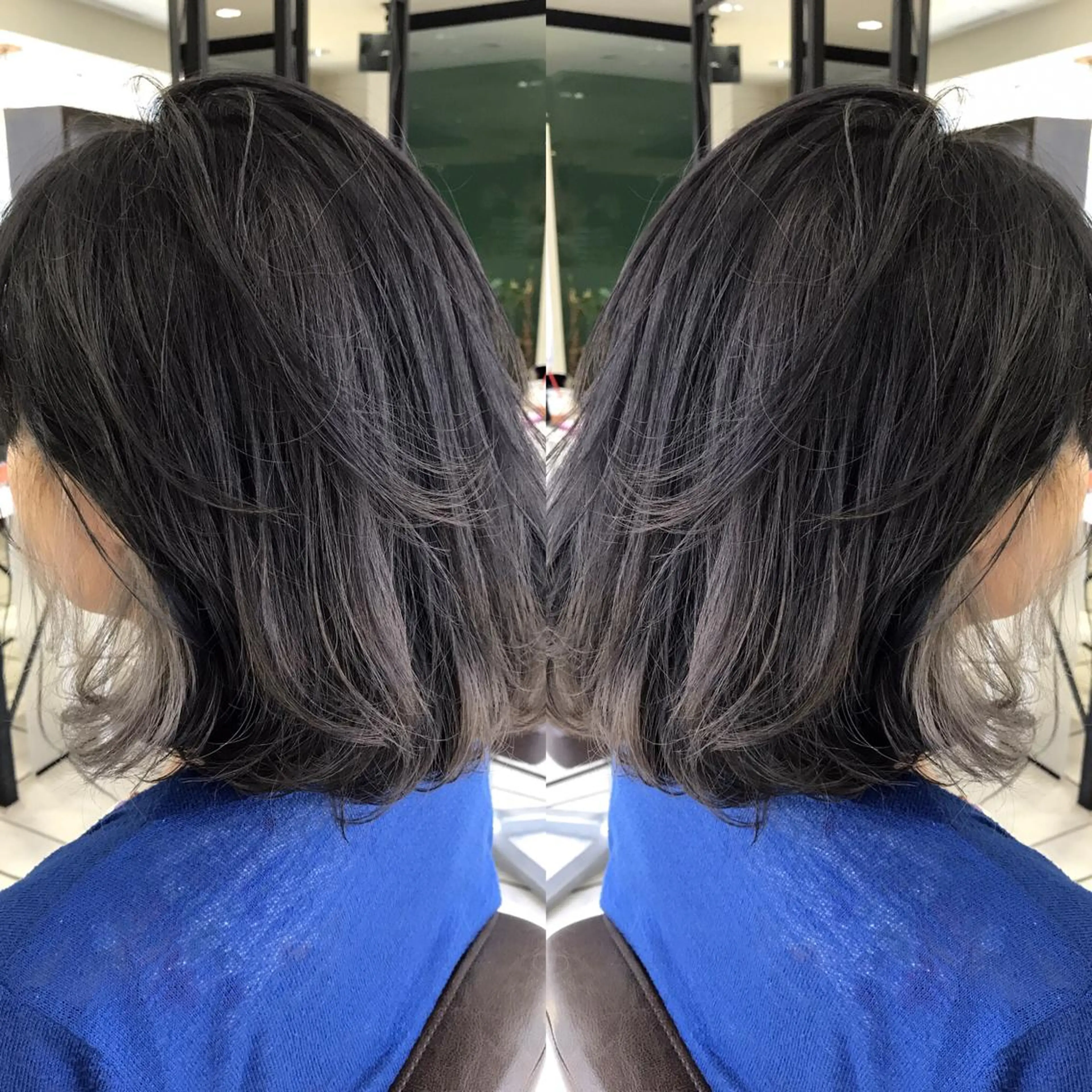 ミディアム カラー シールエクステ⭐️ オオミタクヤのヘアスタイル