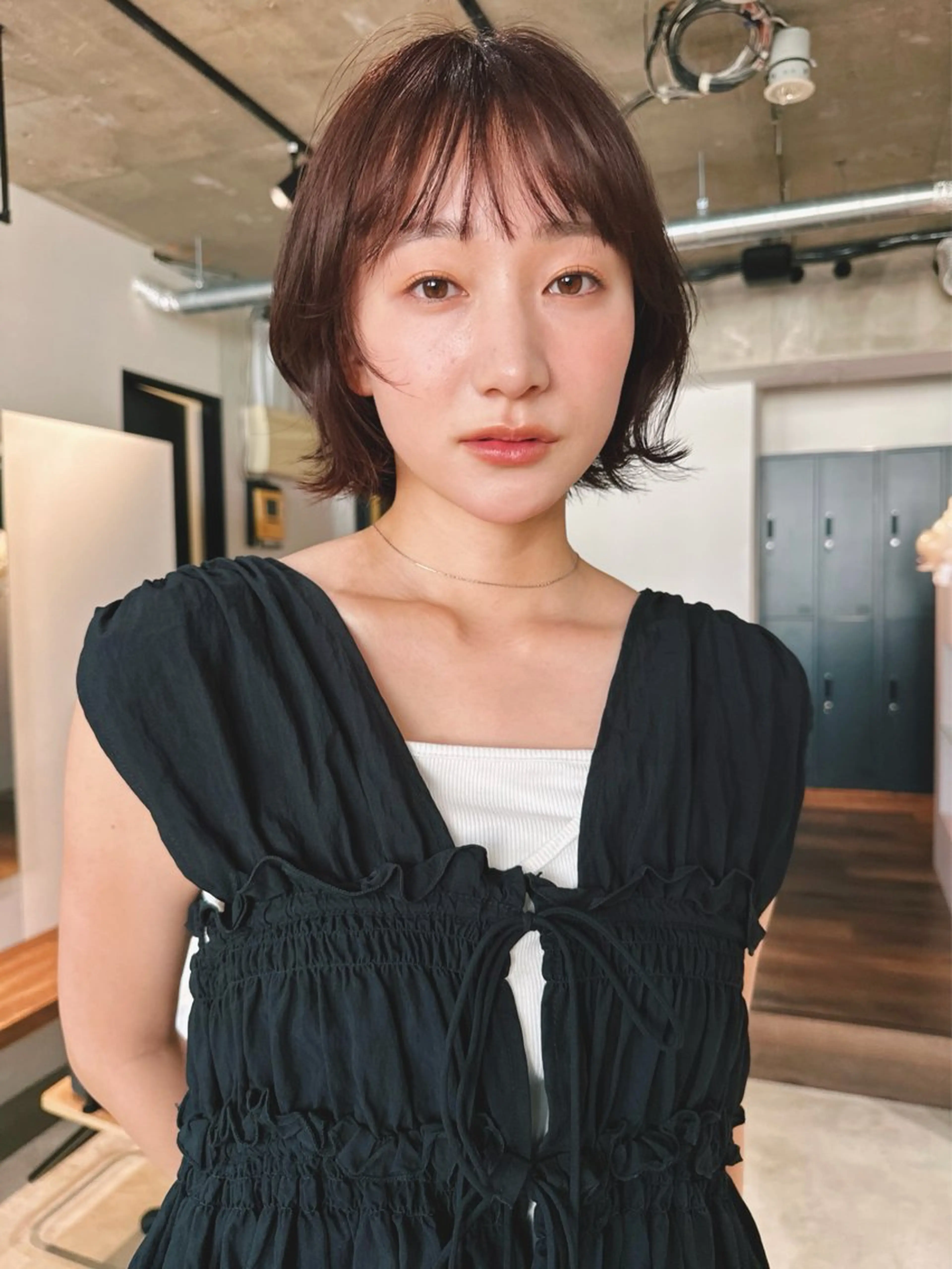 ショート カラー パーマ 🫧小顔×似合わせ× 透明感カラー🫧のヘアスタイル