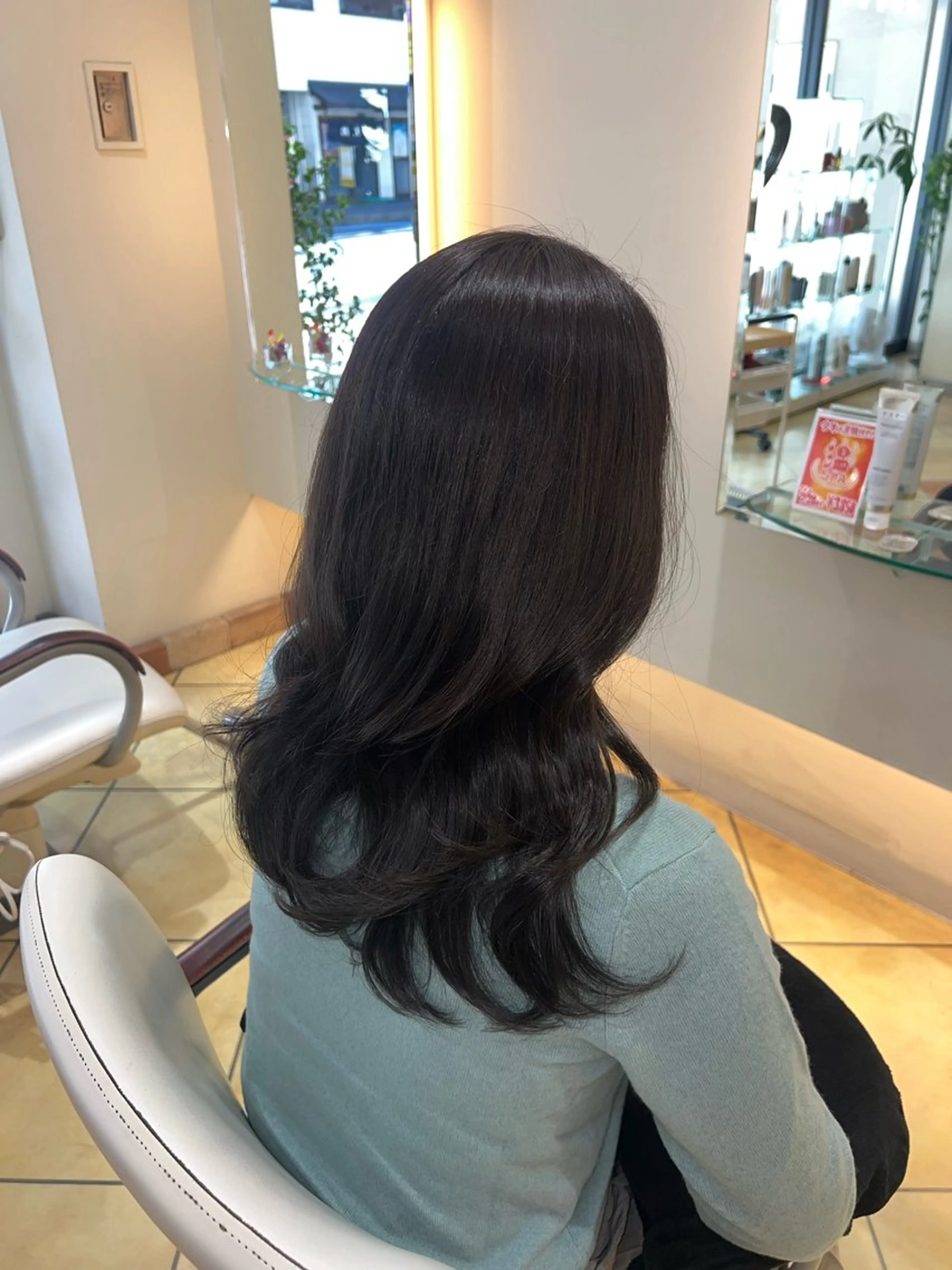 ロング カラー アッシュ アッシュグレー アッシュグレージュ 透明感カラー グレージュ 最高の髪質改善🩵 艶カラー 惠美のヘアスタイル