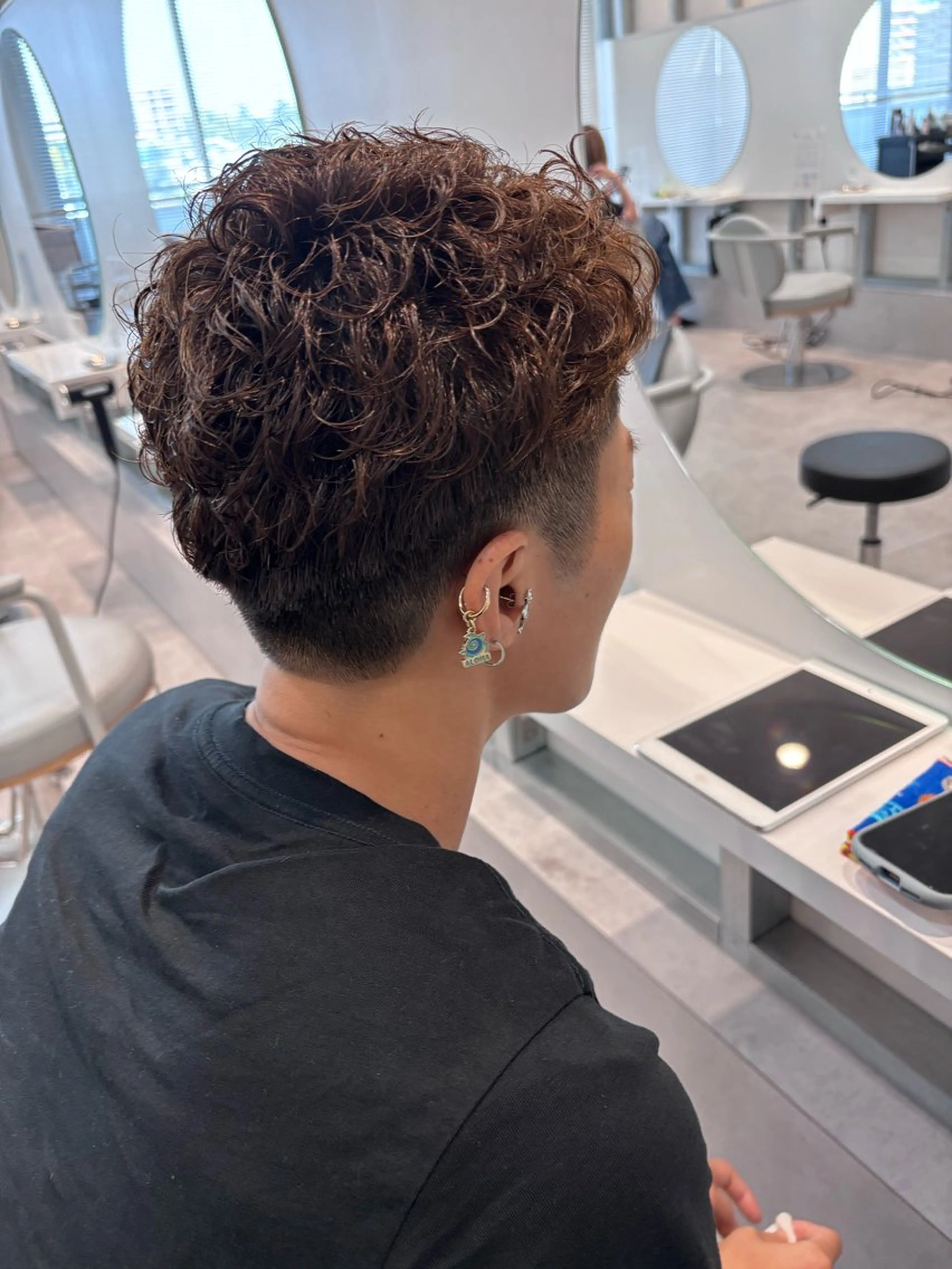 ショート パーマ メンズ REM所属・渋谷 とまとのヘアスタイル