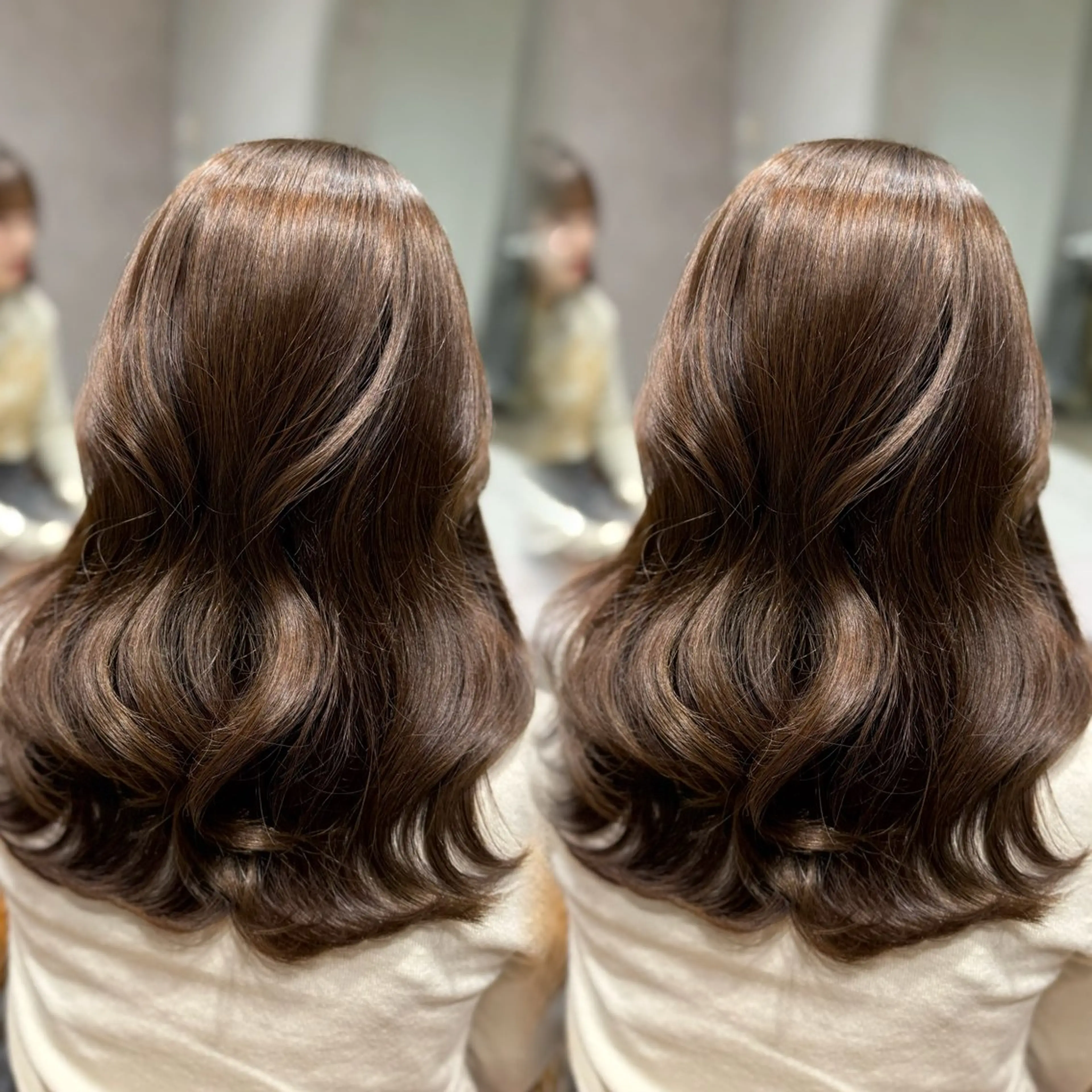 セミロング カラー ヘアカラー 大久保 凜香のヘアスタイル