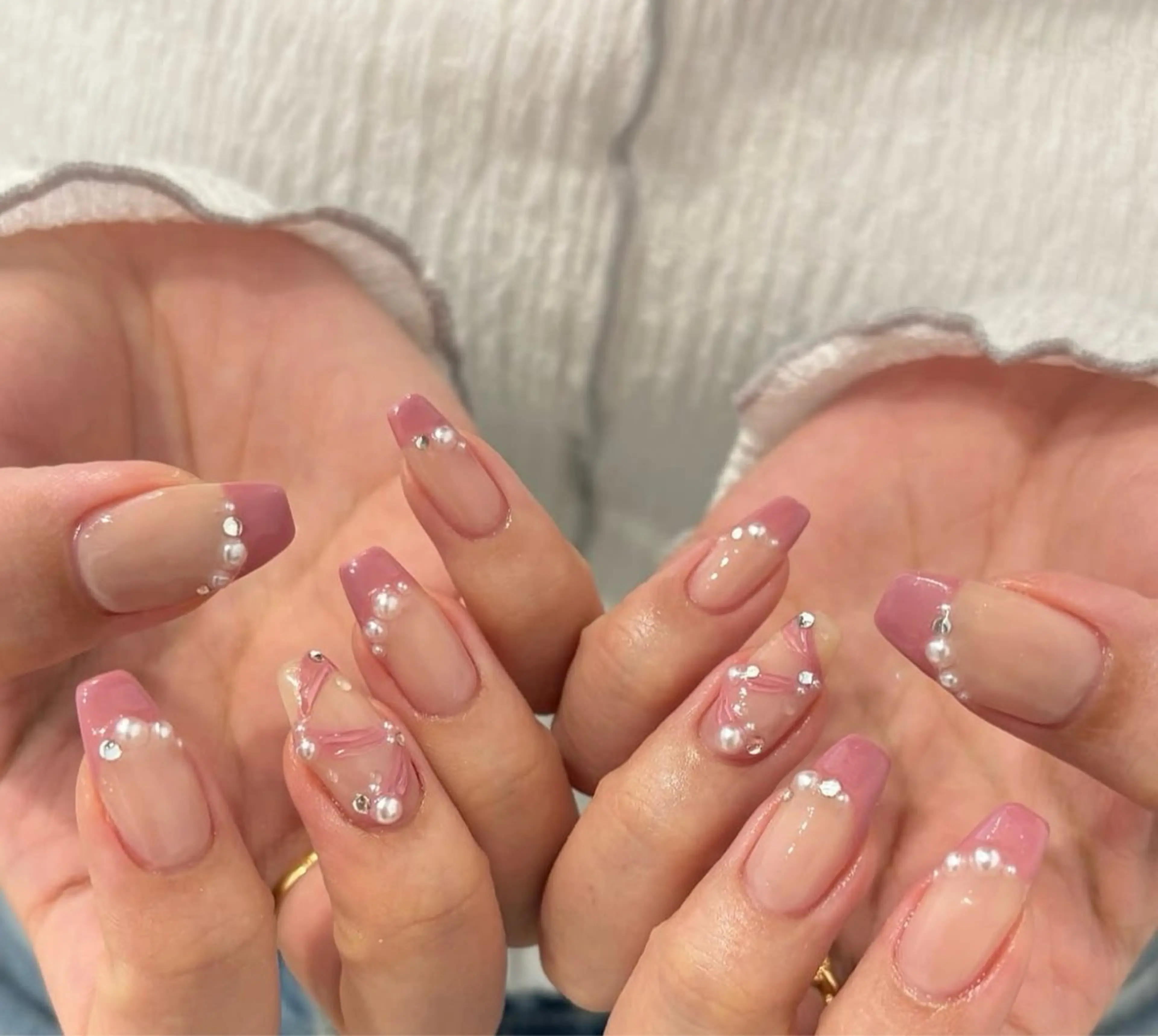 ネイル 韓国ネイル 持ち込み ニュアンスネイル ネイルチップ ハンドネイル TABI ANA.CHUOのネイルデザイン