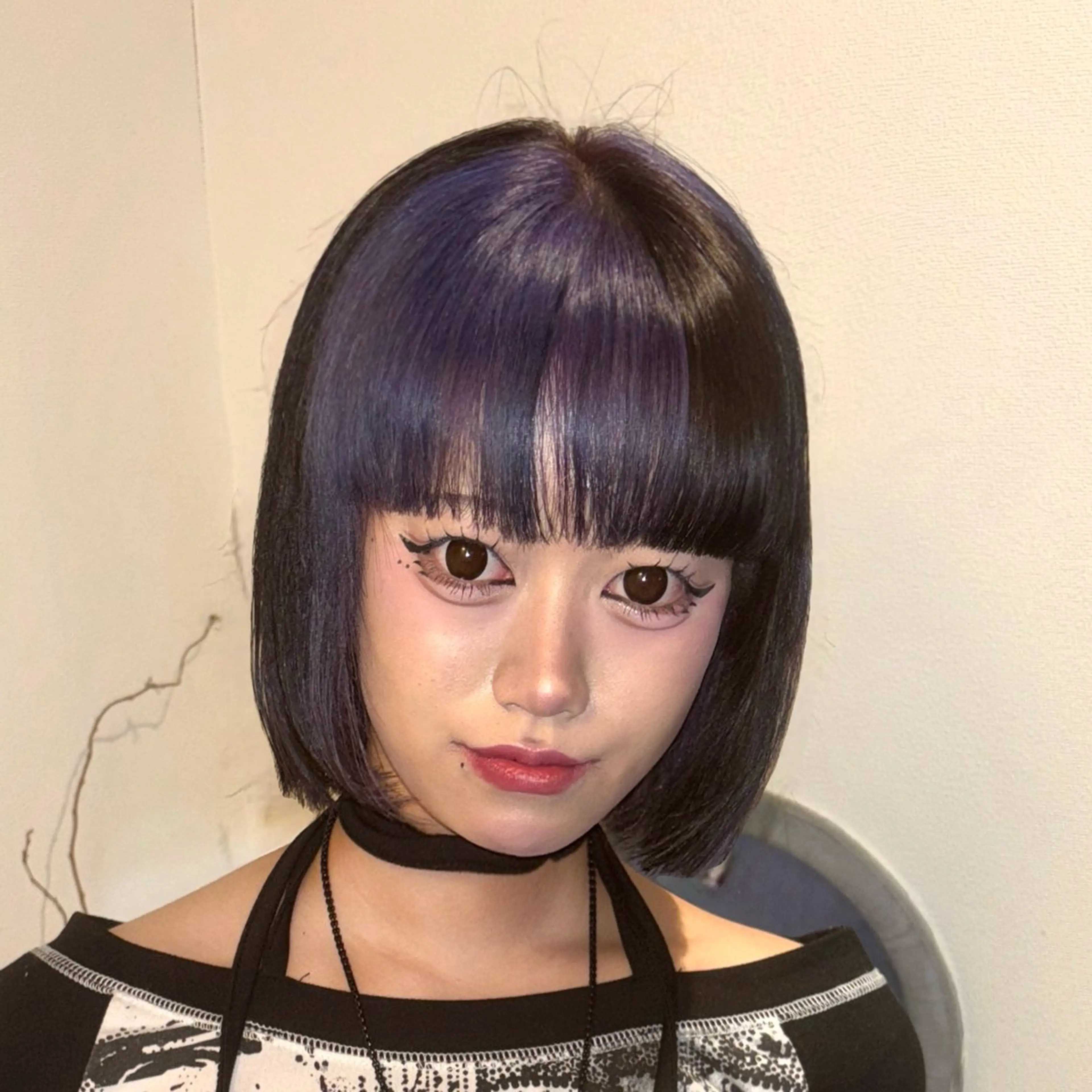 ミディアム カラー ブルーカラー ヘアカラー ORGN.所属・二千華 /派手髪デザインのヘアスタイル