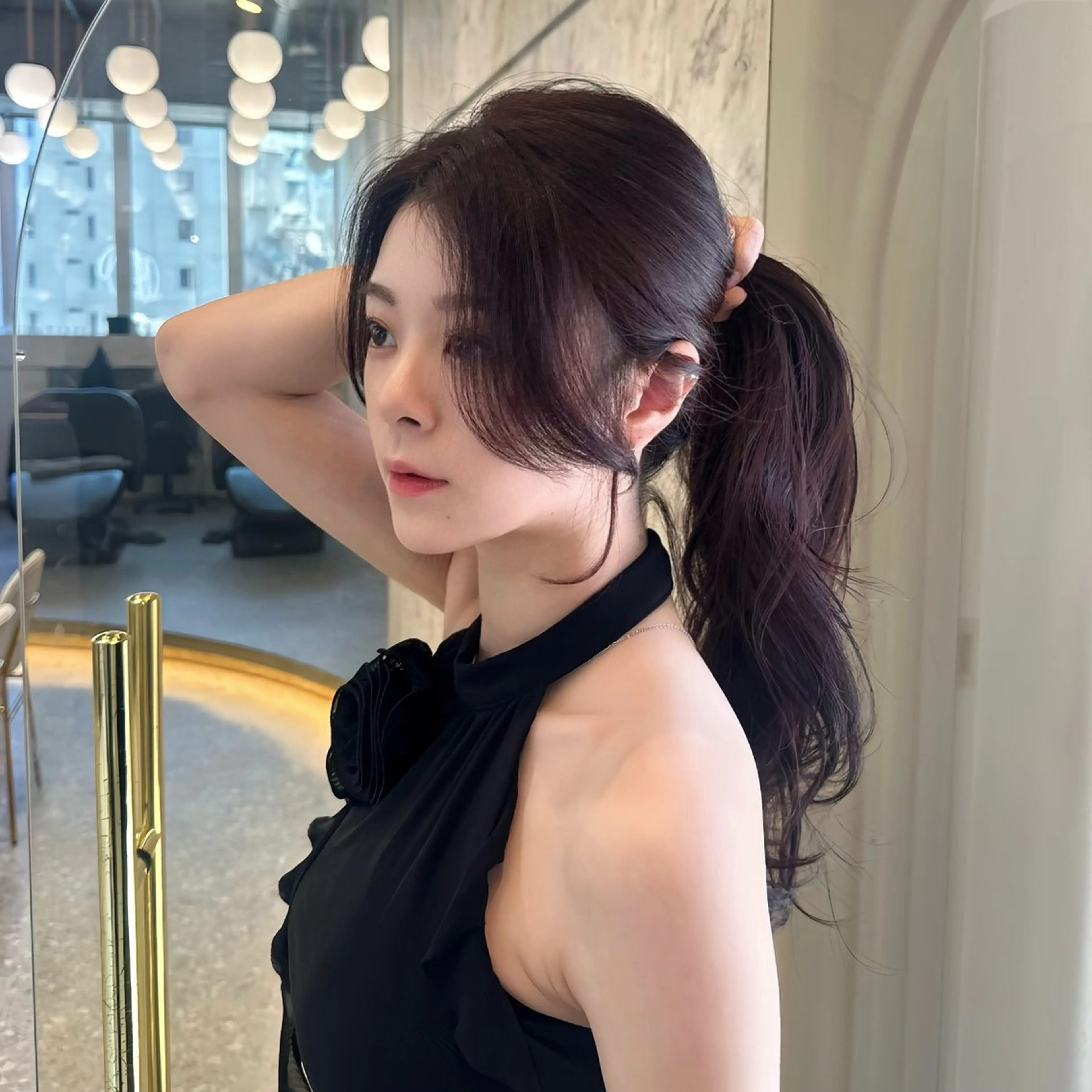 ロング カラー 髪質改善 韓国風ヘア レイヤーカット カット ヘアカラー トリートメント ヘッドスパ 髪質改善/韓国ヘア レイヤー/新宿/ロミのヘアスタイル