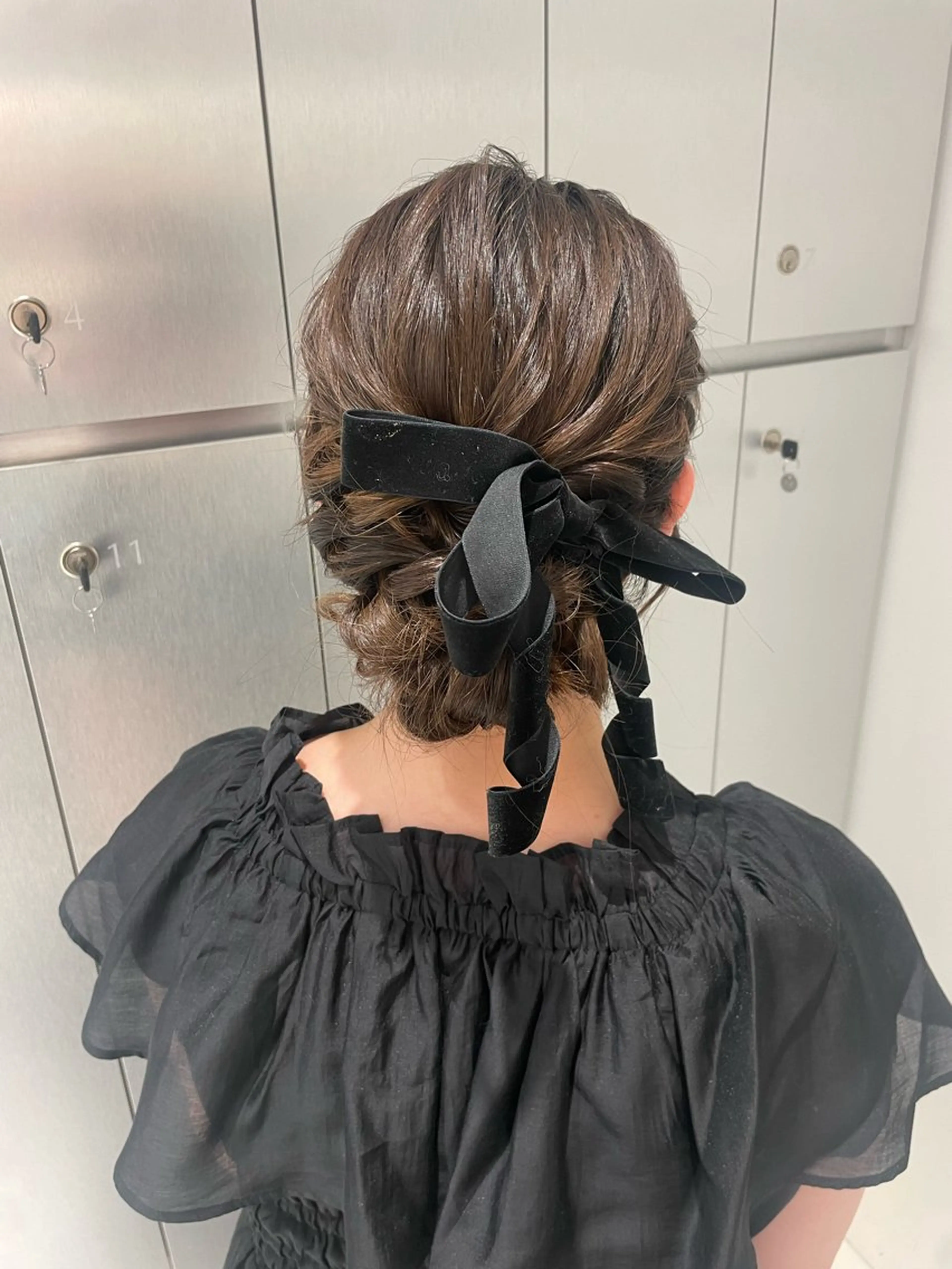 セミロング ヘアアレンジ 結婚式・ブライダル ヘアセット ヘアセット🎀耳つぼ 👂💎MONAMIのヘアスタイル