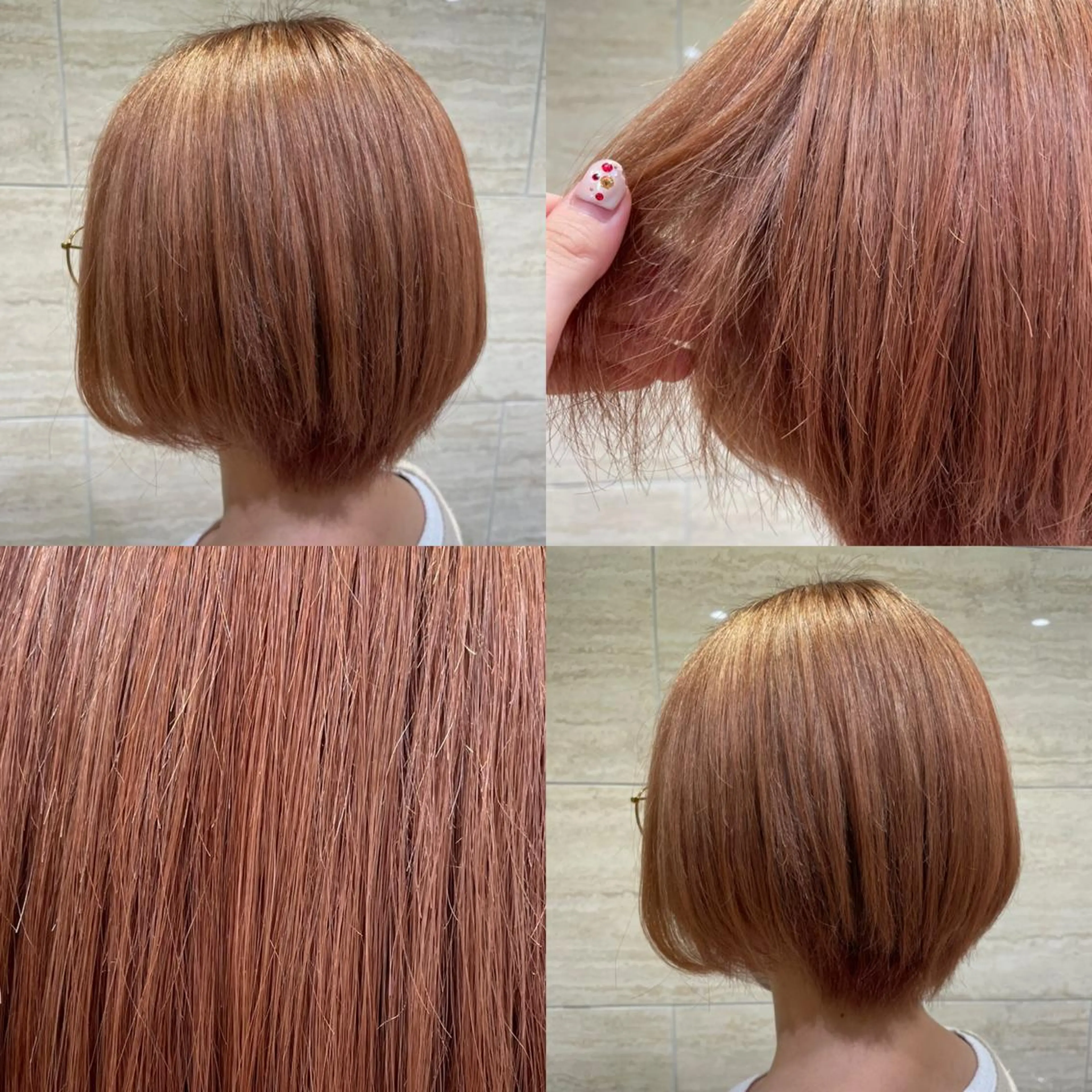 ミディアム カラー ブリーチ ダブルカラー ピンクカラー 似合わせカット コノミ/ アイリスト まつパ/大船 鎌倉のマツエク・マツパデザイン