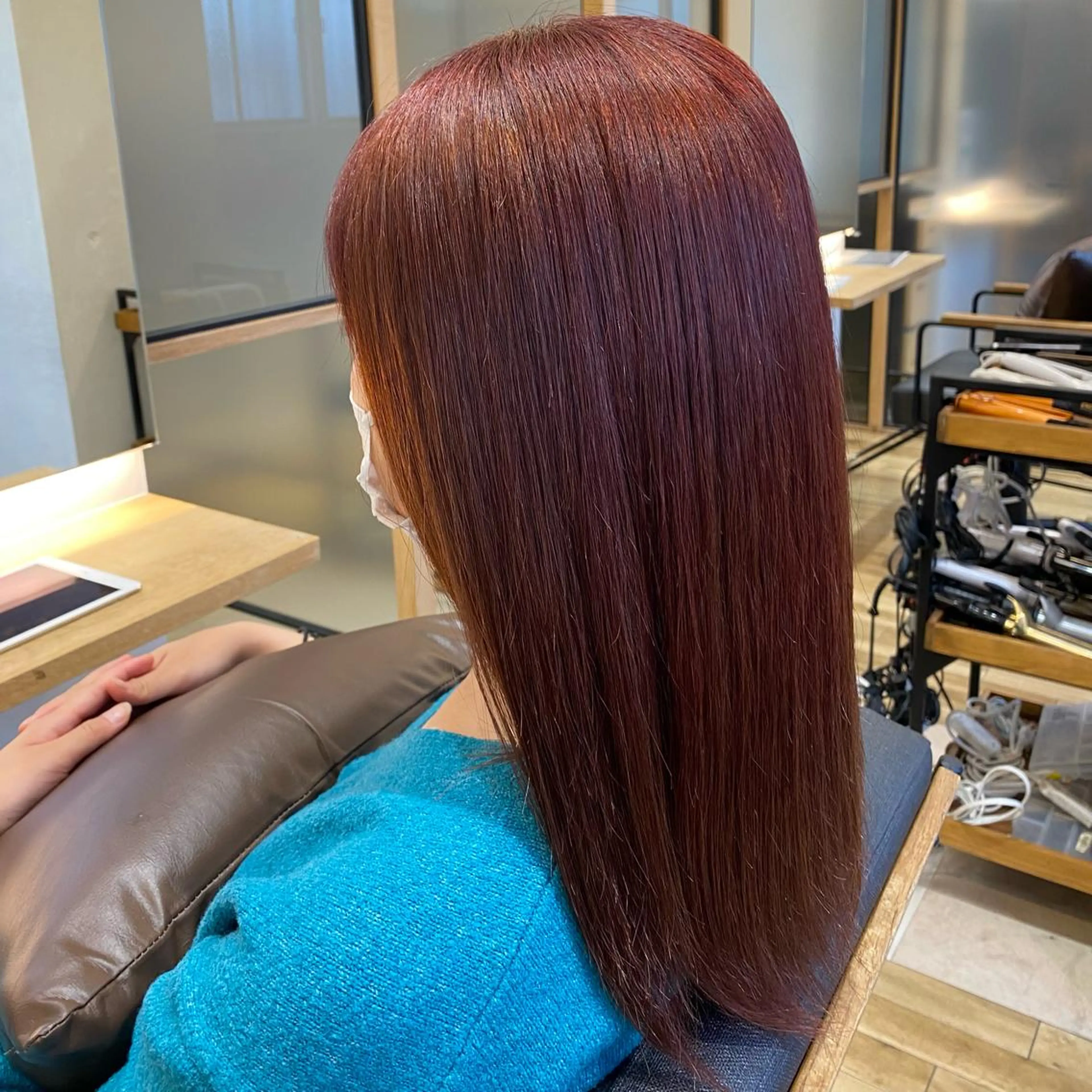 ロング ヘアカラー ついざき はるかのヘアスタイル