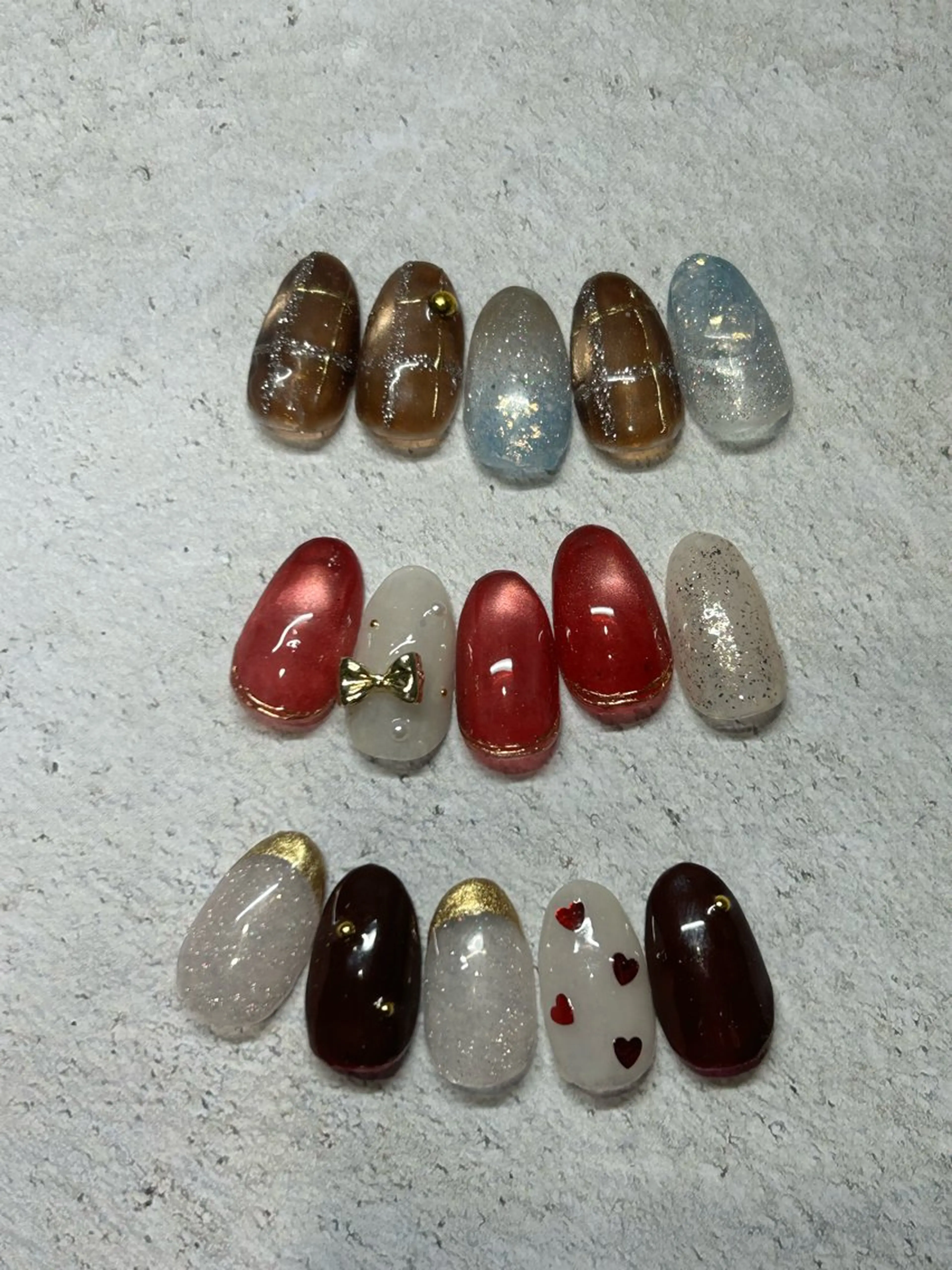 ネイル バレンタイン ハンドネイル &robe Nanaのネイルデザイン