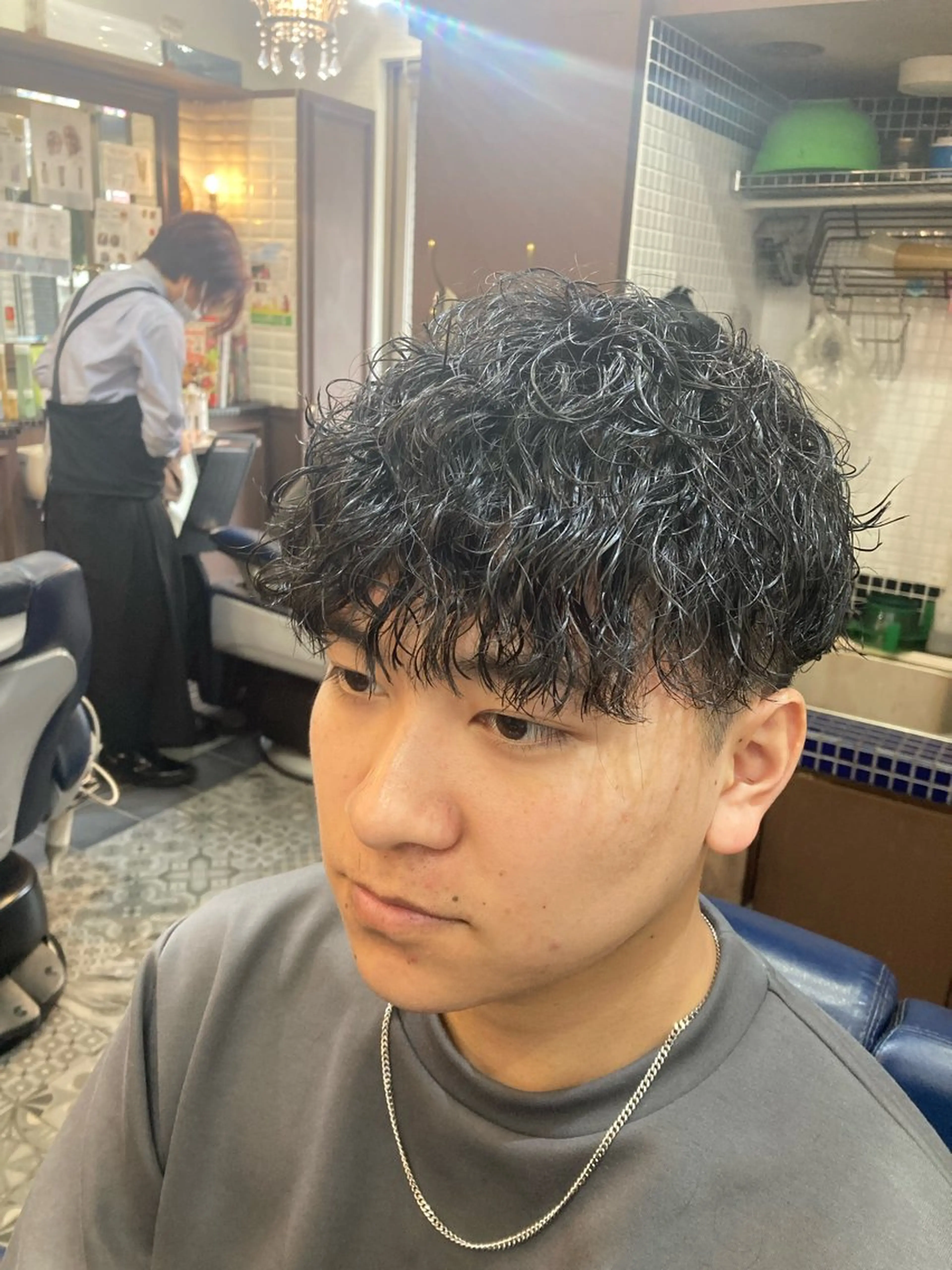 ショート パーマ メンズ ルピナス中田店長 山口大地のヘアスタイル