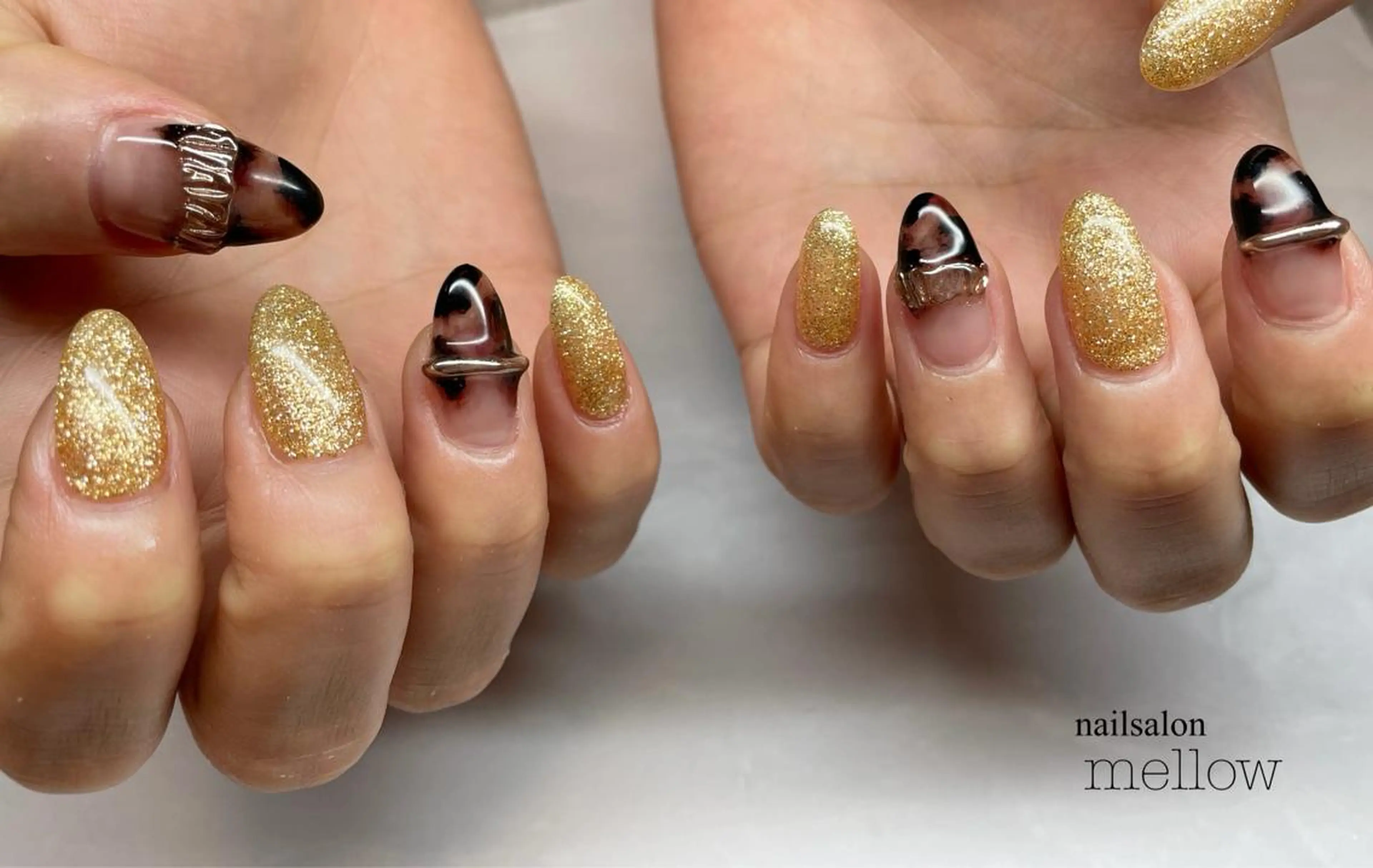 ネイル アニマル柄 べっ甲ネイル 大山 浩美のネイルデザイン