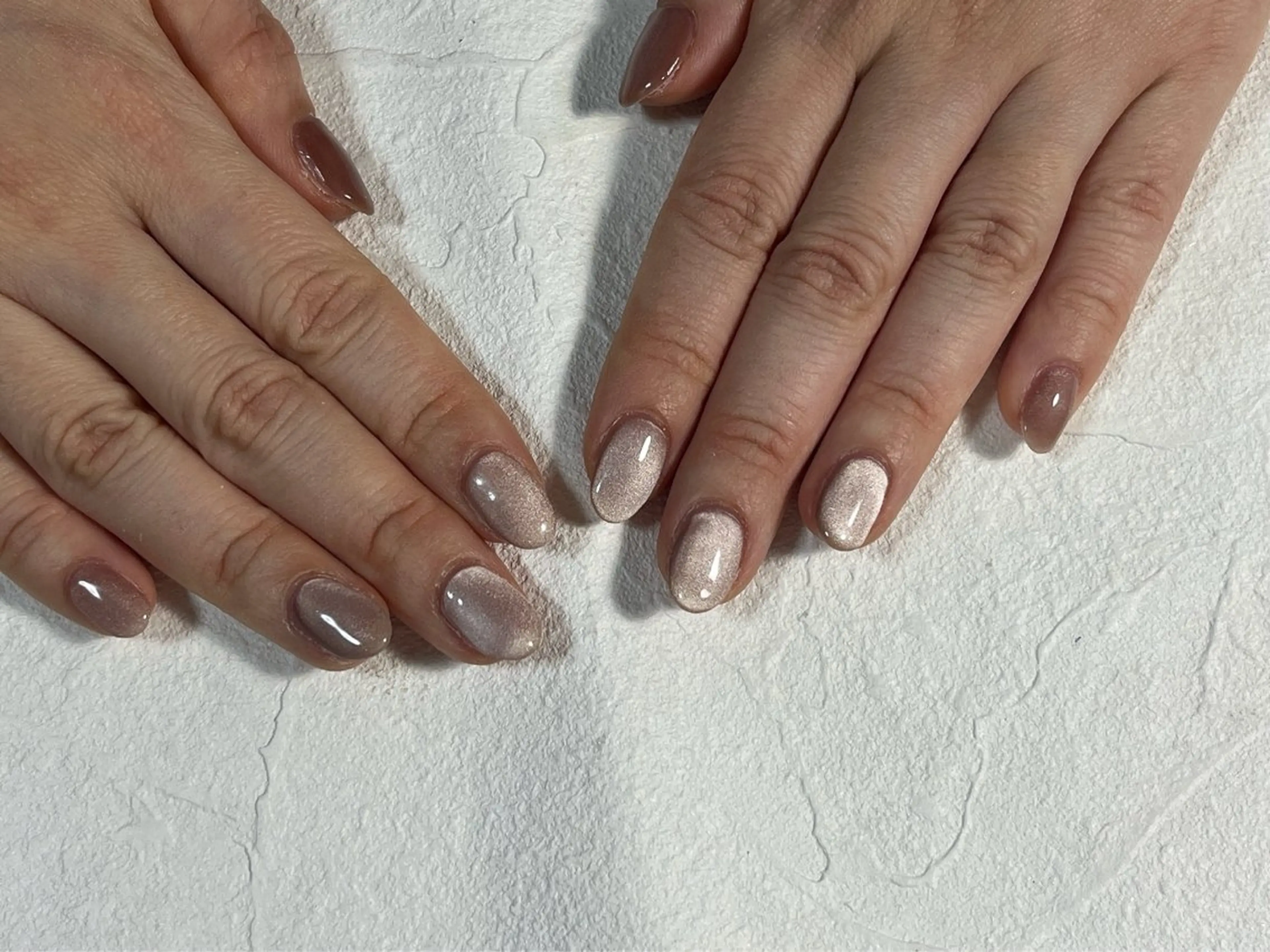 ネイル オーロラネイル フットネイル フレンチネイル ジェルネイル 韓国ネイル ハンドネイル kiki nail たまプラーザのネイルデザイン