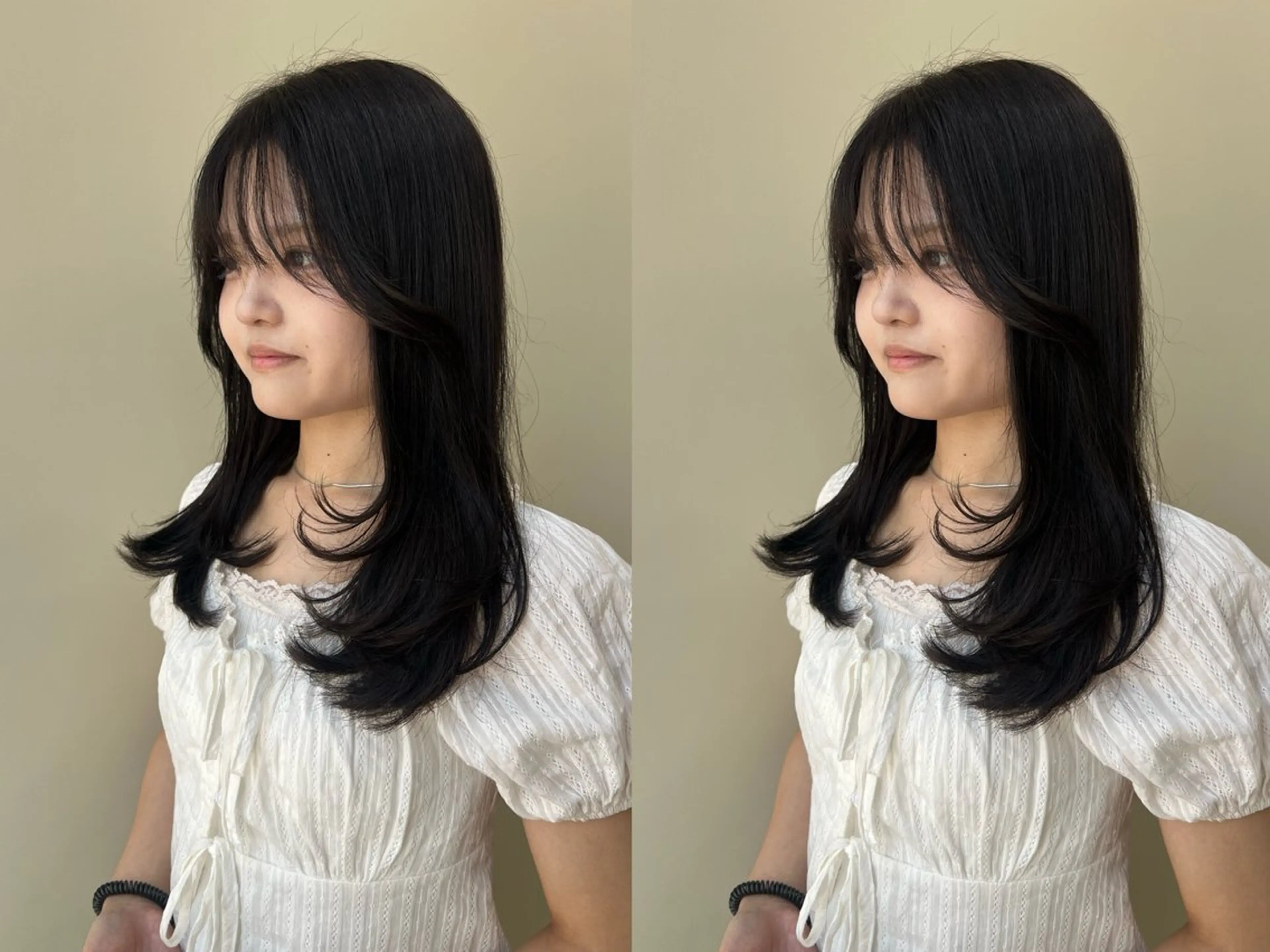 セミロング カラー カット ヘアカラー トリートメント tomu/天神大名/ 透明感カラー🐴のヘアスタイル