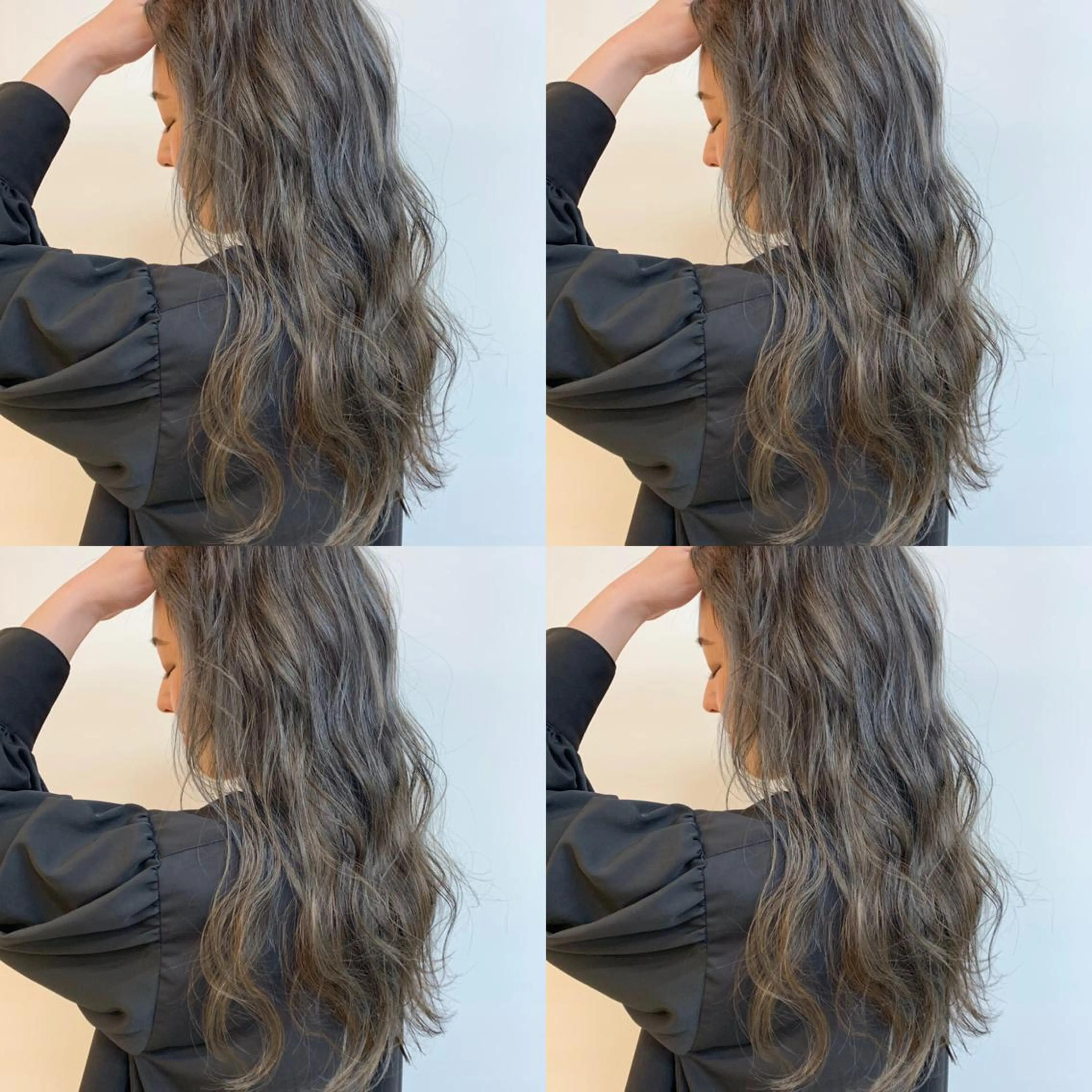 セミロング 透明感/オリーブ/ グレージュ/YUKAのヘアスタイル