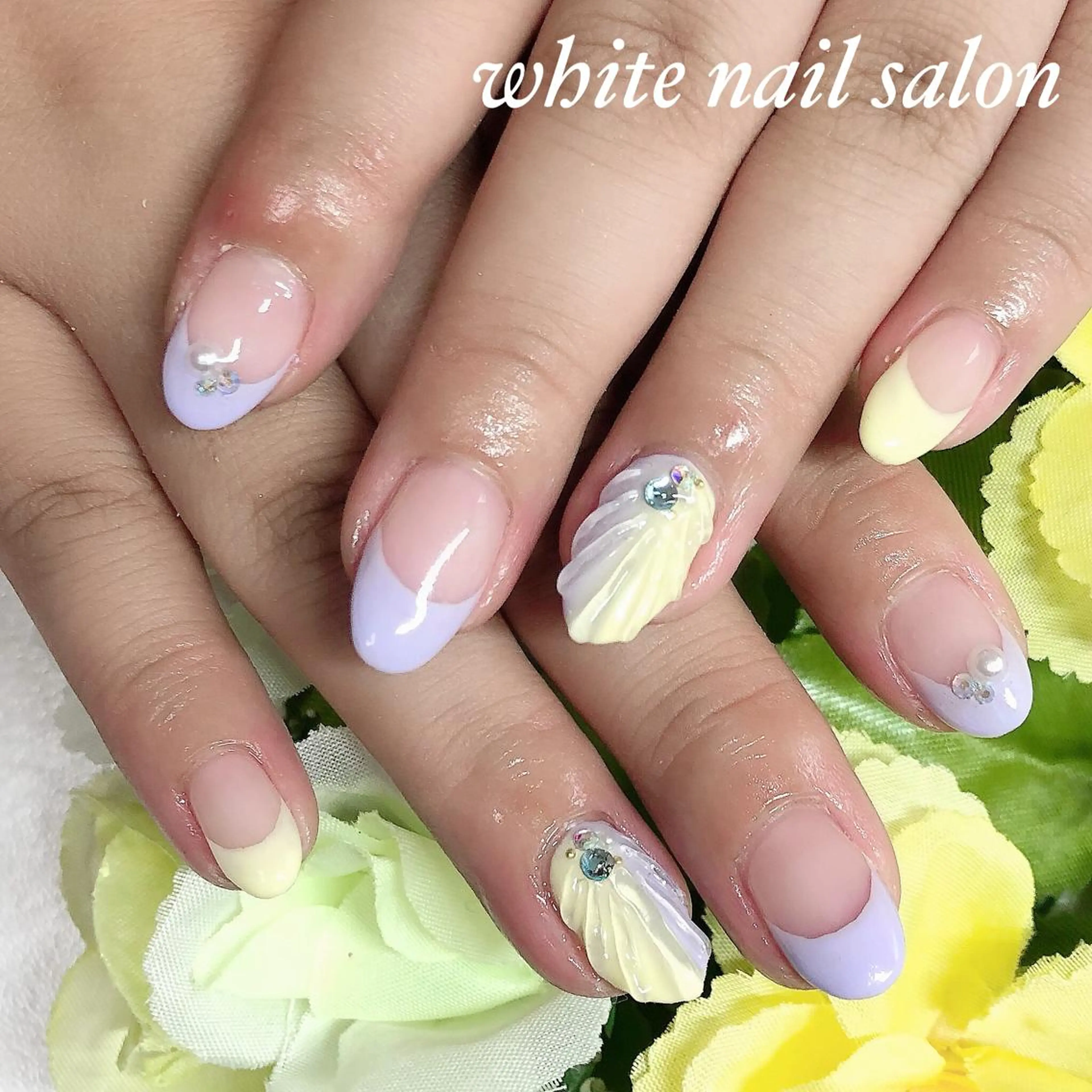 ネイル アートネイル フットネイル フレンチネイル ジェルネイル ハードジェル ハンドネイル white nail salonのネイルデザイン