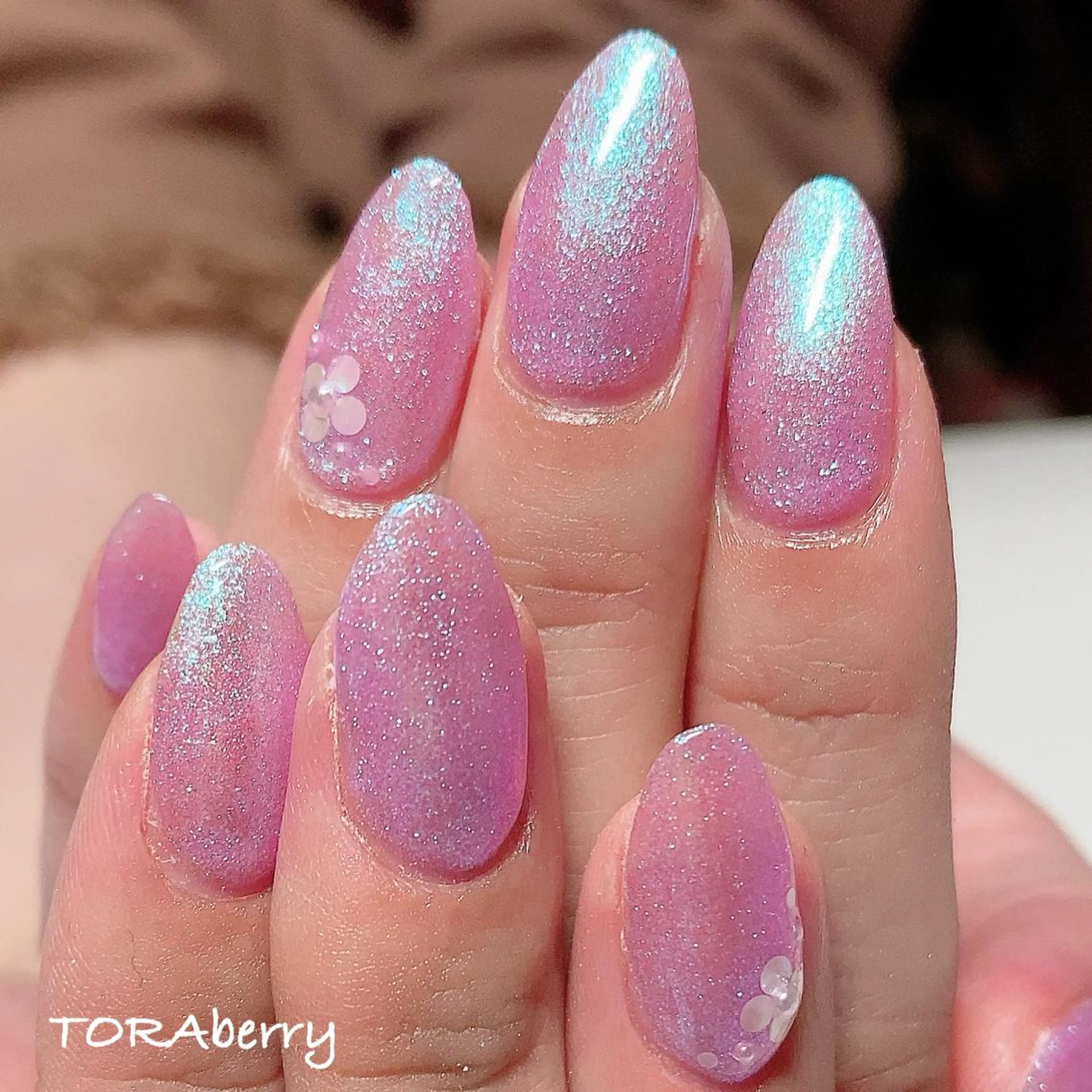 ネイル ラメ(グリッター) ハンドネイル ネイリスト なつみのネイルデザイン