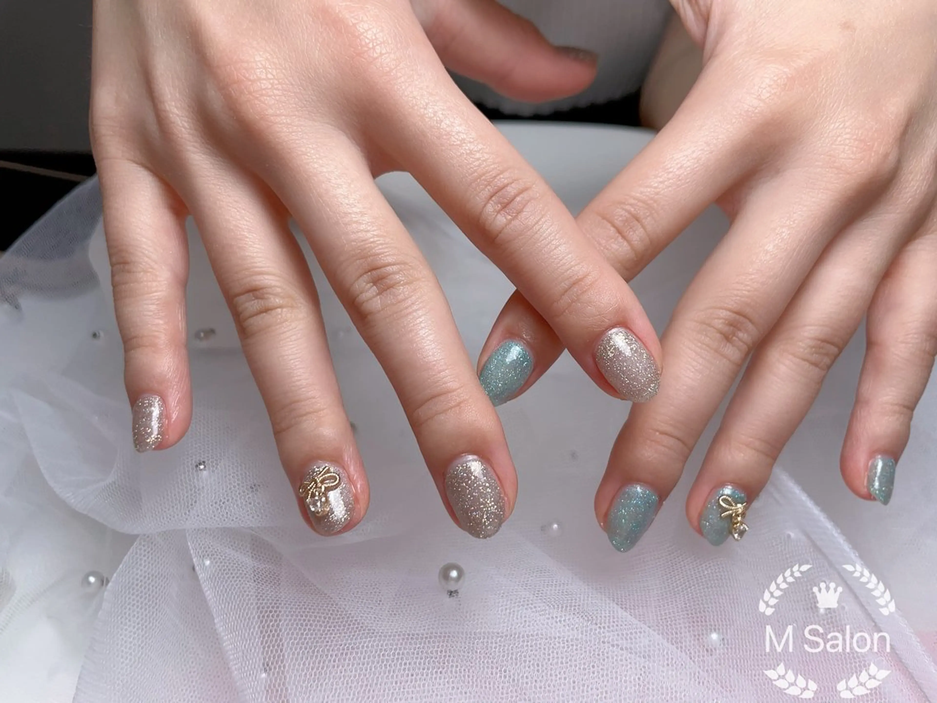 ネイル フレンチネイル マグネットネイル ニュアンスネイル オフィスネイル ワンカラーネイル ハンドネイル Mnail _KKのネイルデザイン