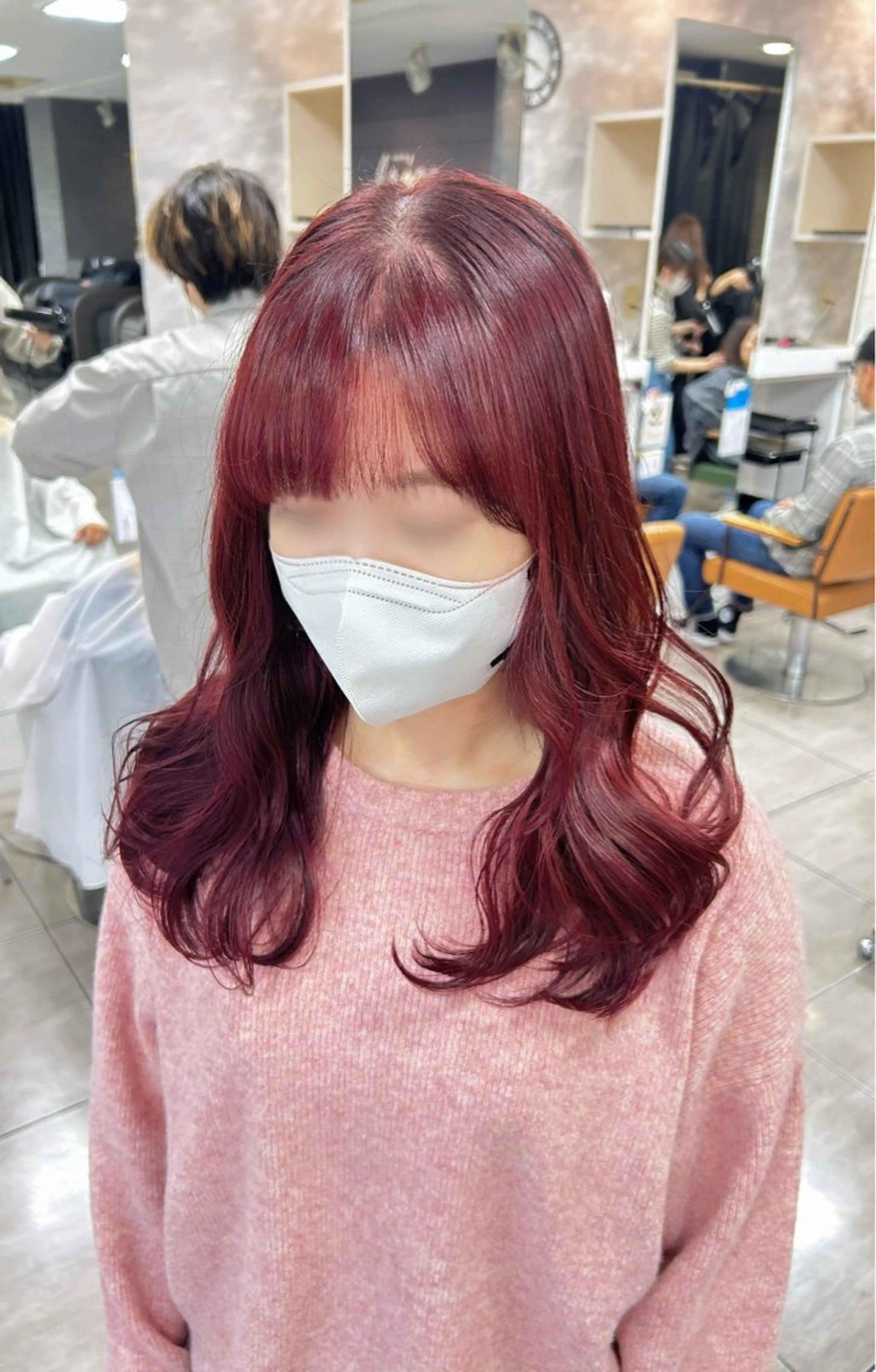 セミロング カット ヘアカラー 🫧艶髪カラー🫧 森本くるみのヘアスタイル