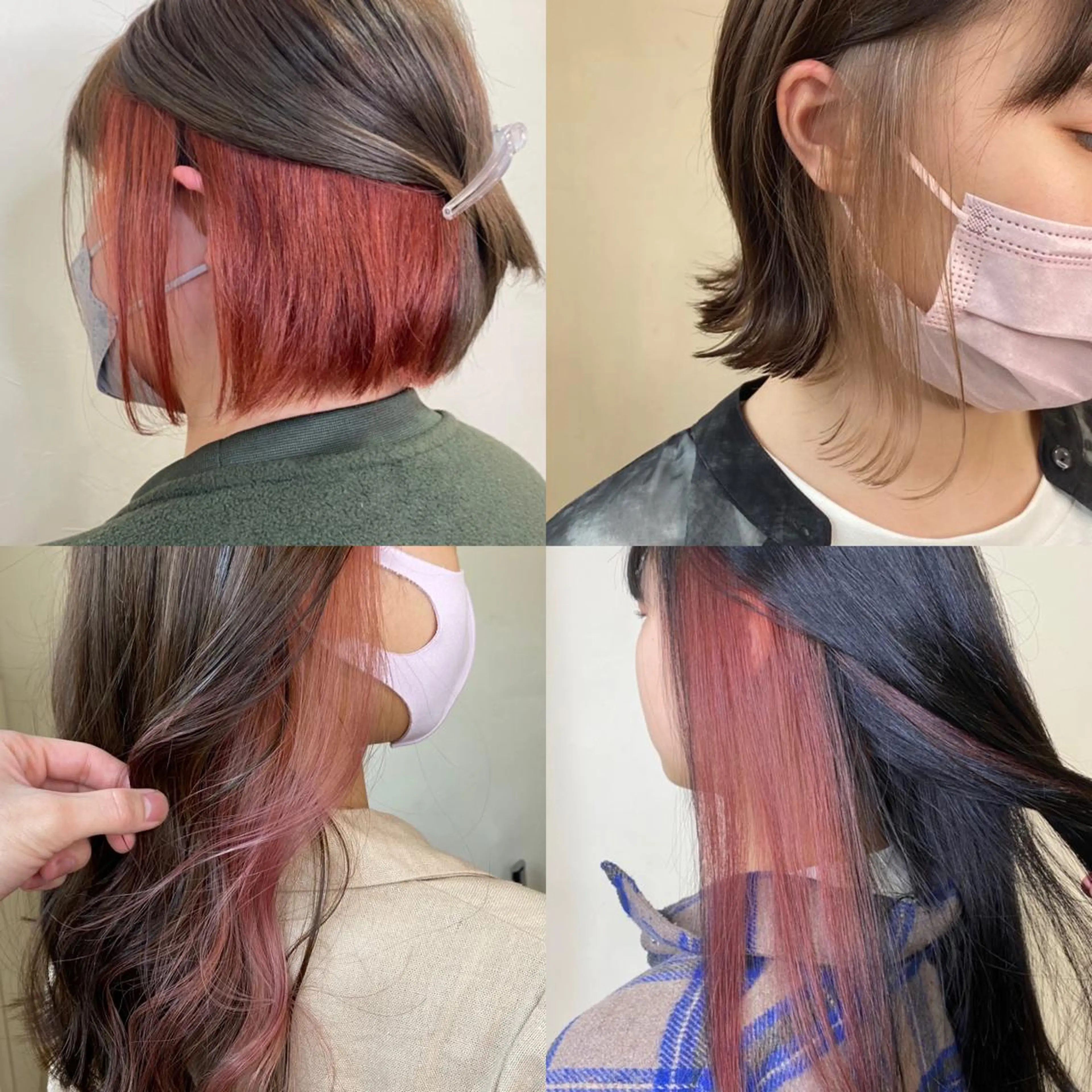 ミディアム カラー ヘアアレンジ インナーカラー ヘアカラー ekolu北梅田店所属・梅田中崎町髪質改善 /オキヒロト/エコルのヘアスタイル