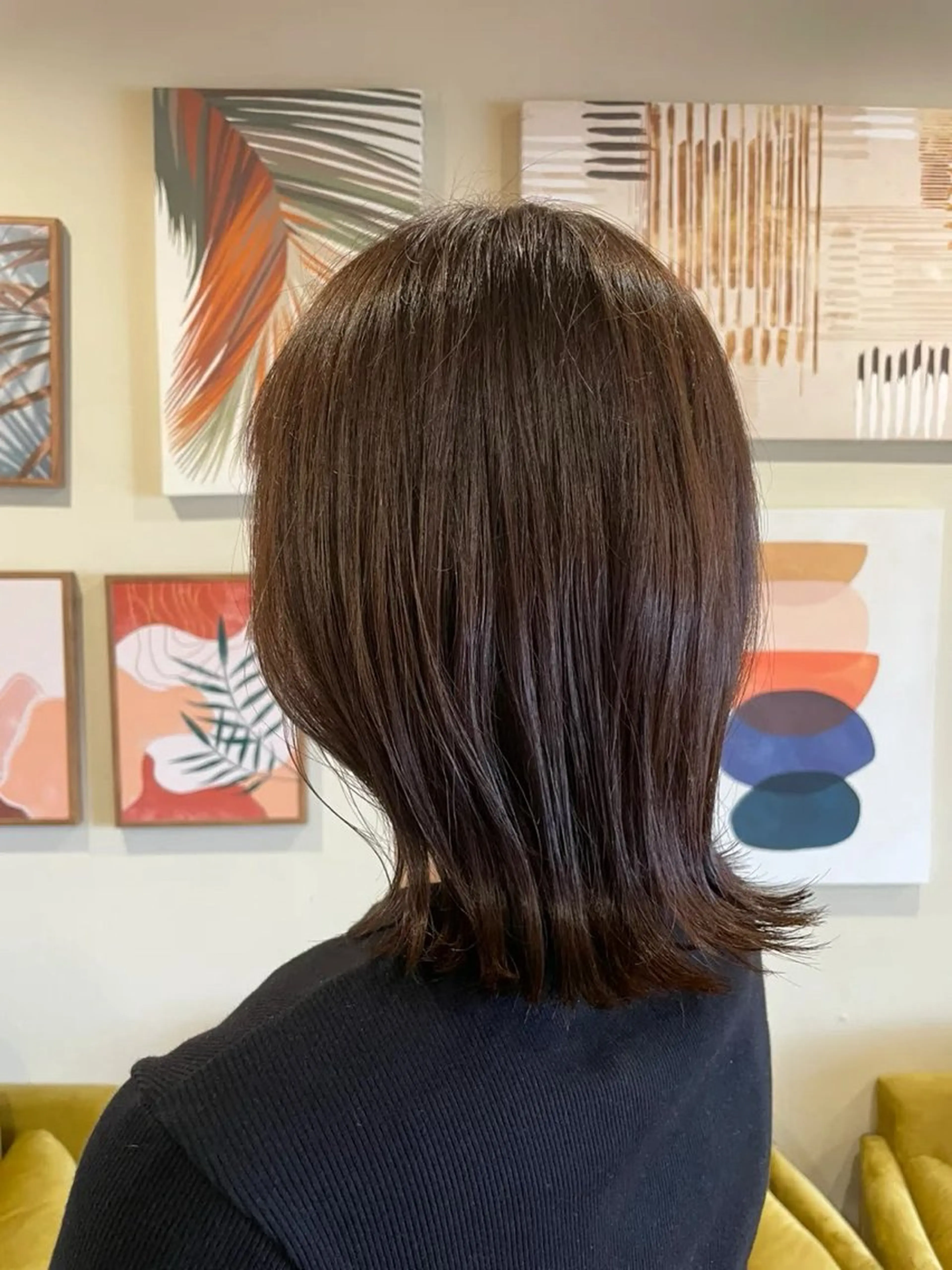 ミディアム カラー 栞南🌼/艶カラー/ 髪質改善/ナチュラルのヘアスタイル