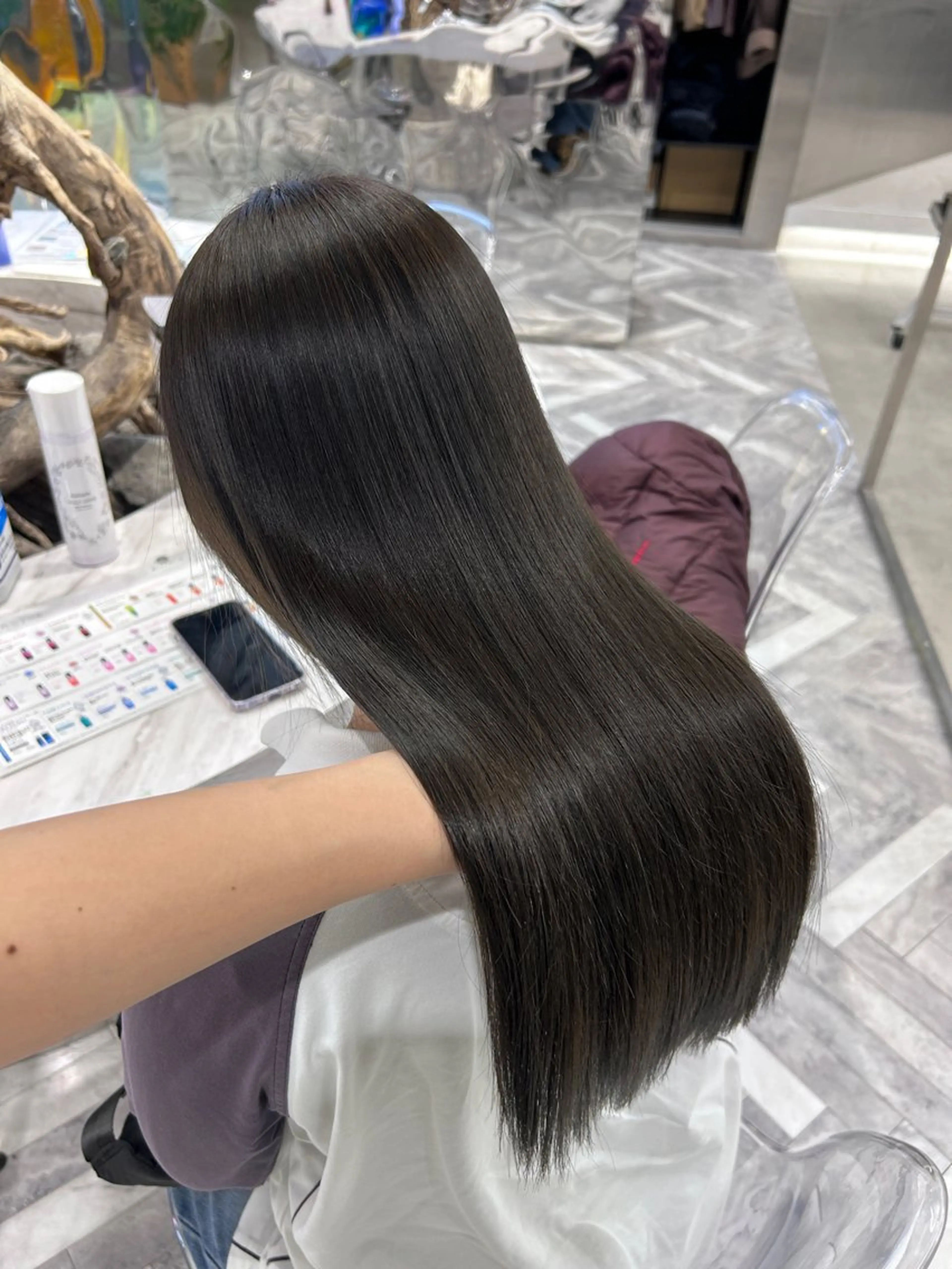 ロング カラー カット ヘアカラー 冬っぽカラー/ マツエク/ゆきなのマツエク・マツパデザイン