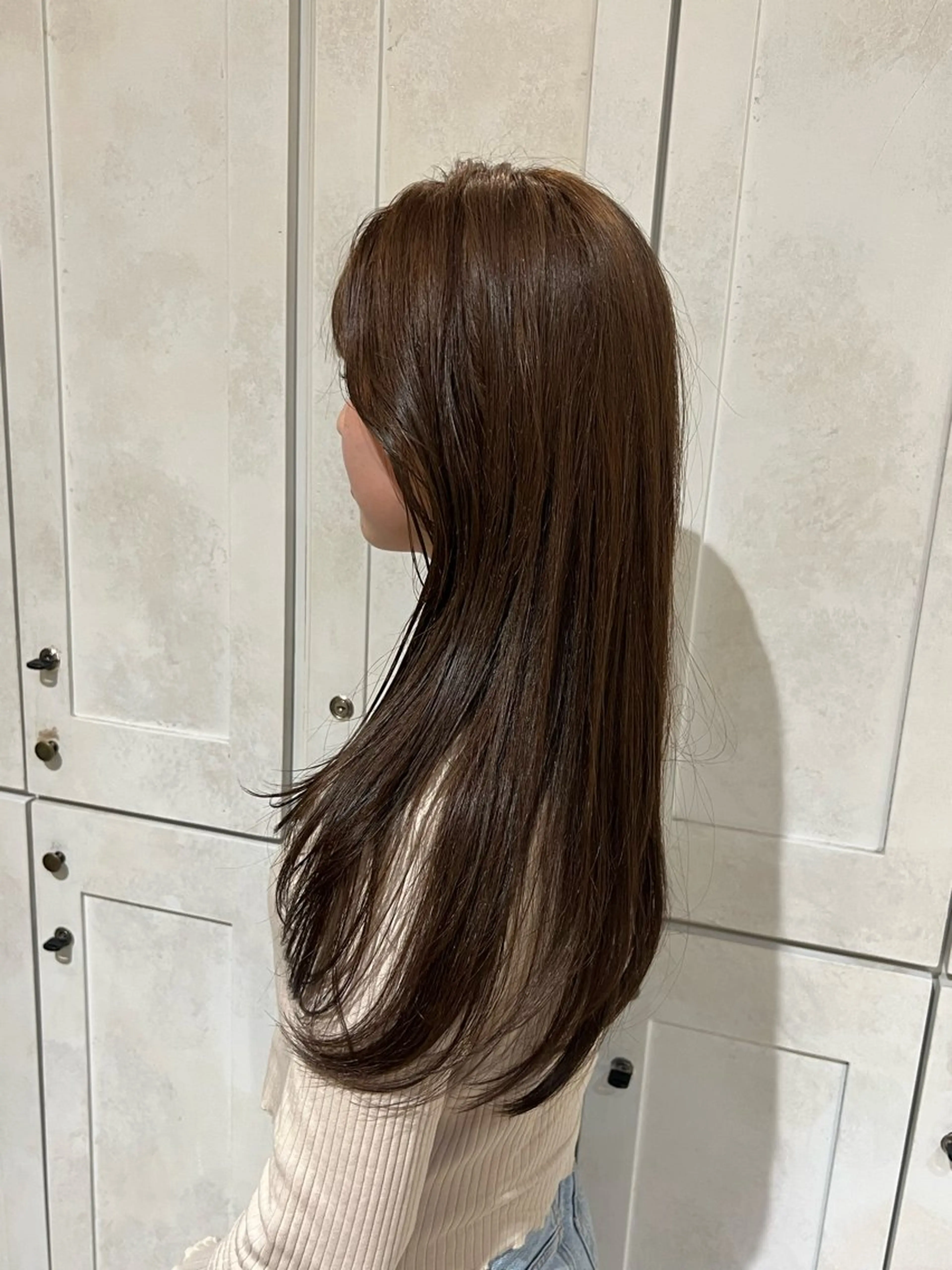 ロング カラー ヘアアレンジ ブリーチ グレージュ ブリーチなしカラー 【海外風カラー】 DEAN/YUYAのヘアスタイル