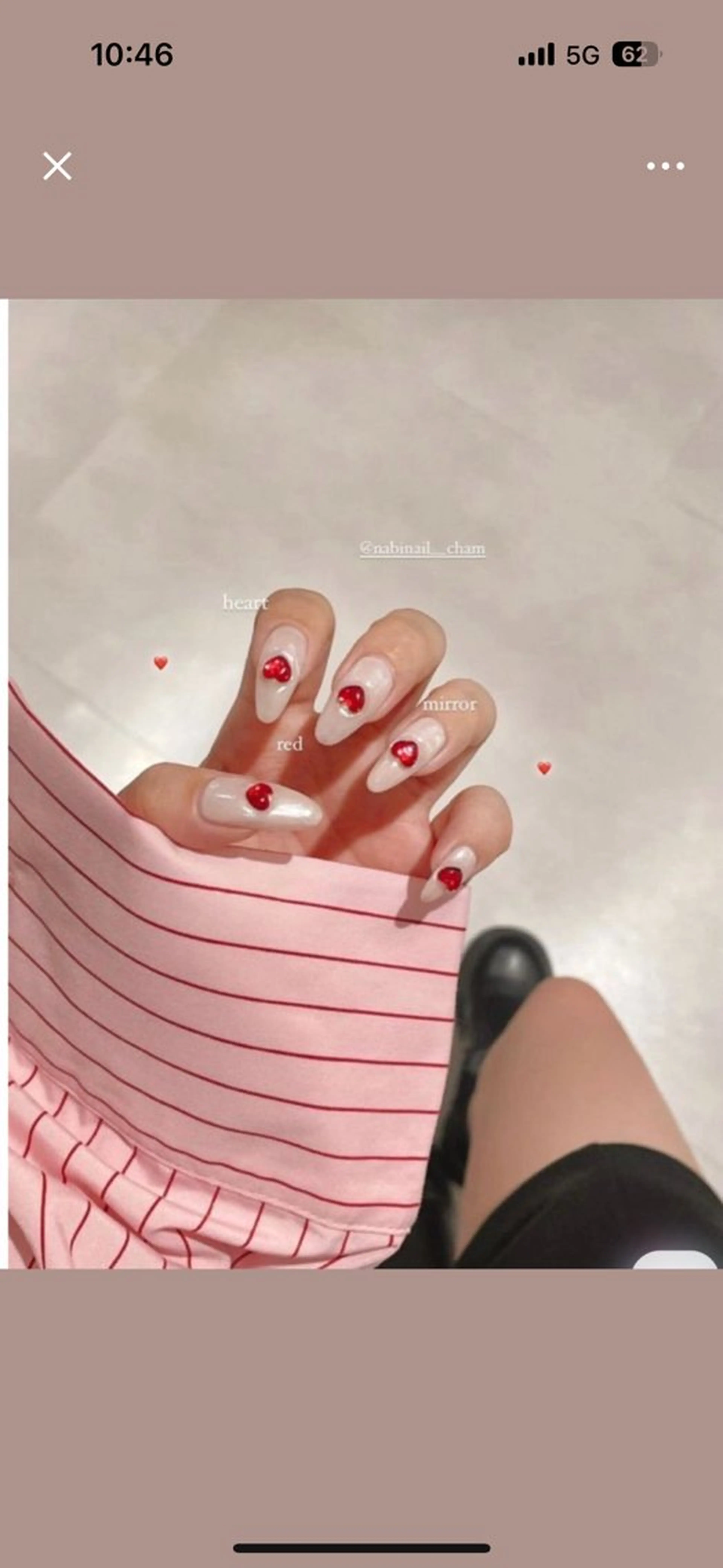 ネイル ハート ハンドネイル T. Kasumiのネイルデザイン