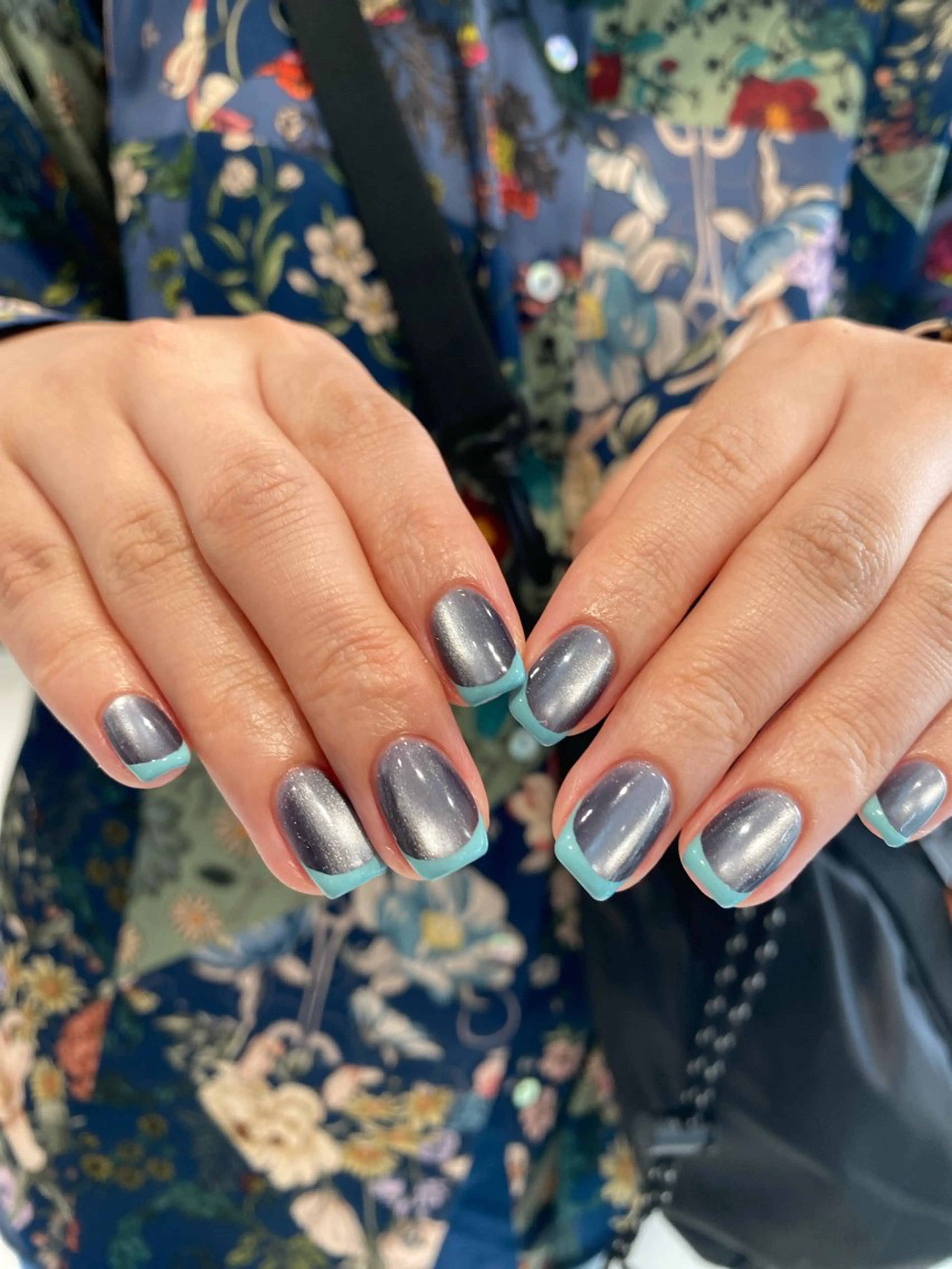 ネイル フレンチネイル ジェルネイル マグネットネイル ニュアンスネイル ワンカラーネイル ハンドネイル 草加ニュアンスネイル 🌚hersのネイルデザイン