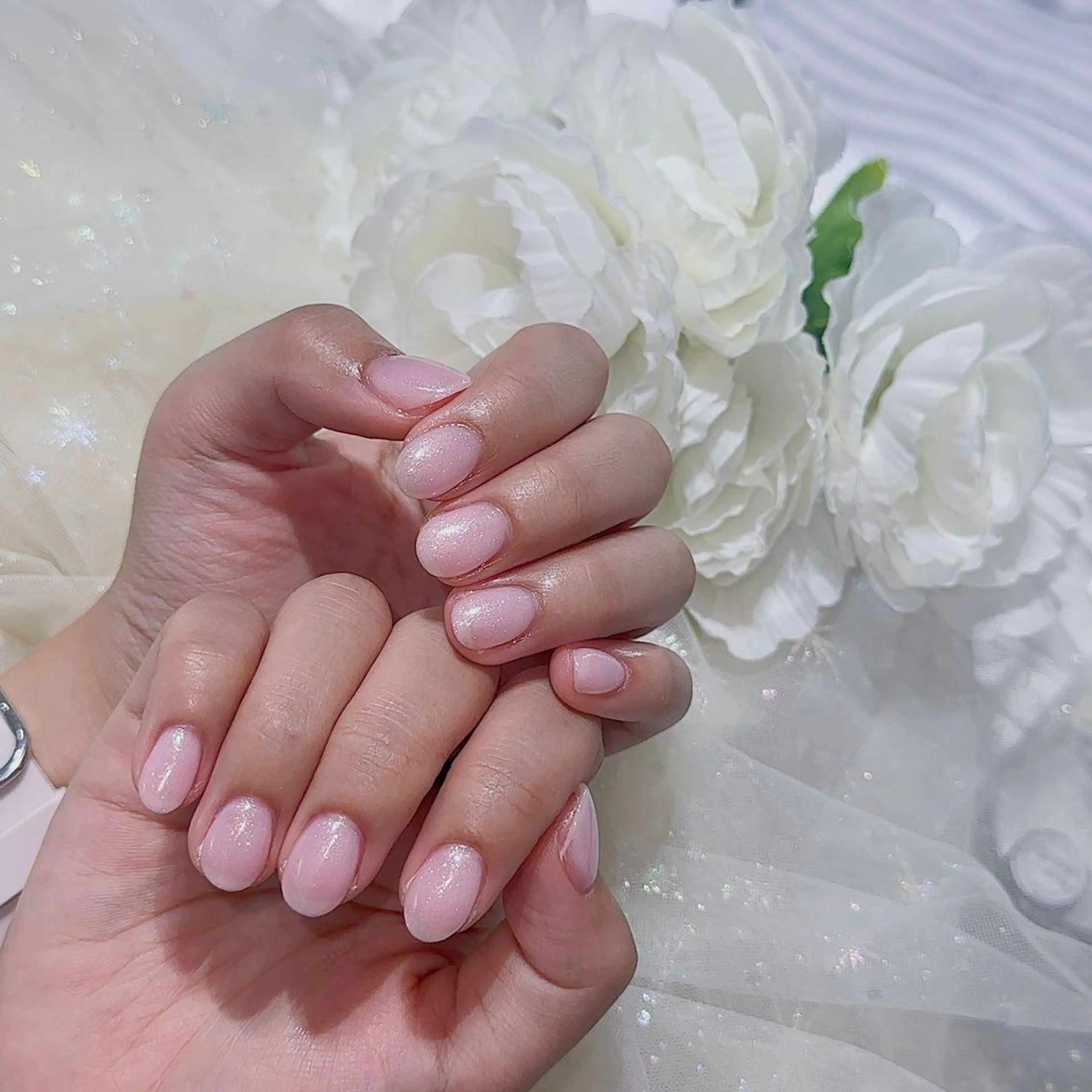 ネイル ラメ(グリッター) ラメグラデーション ワンカラーネイル Queen's ゆなのネイルデザイン