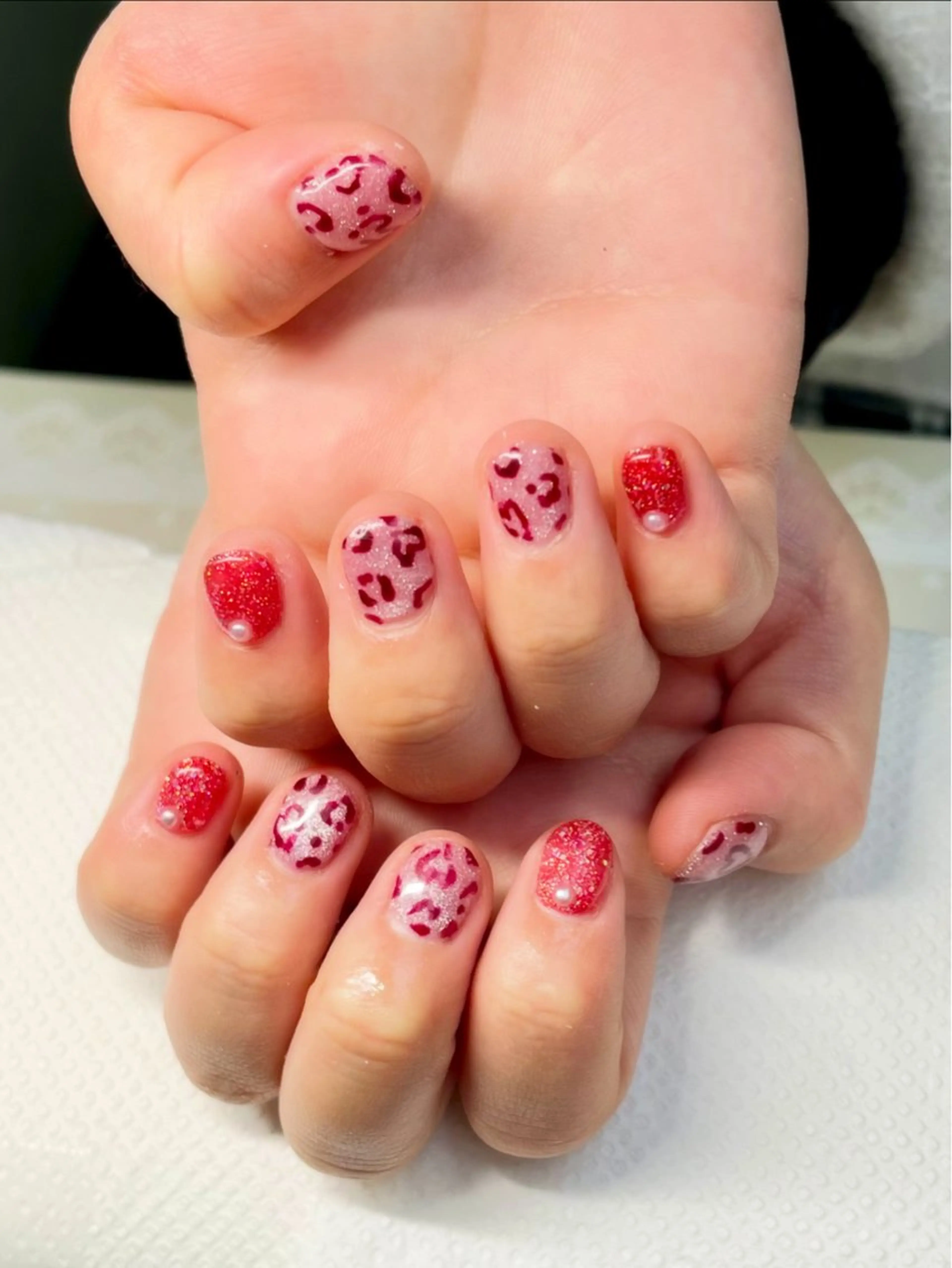 ネイル アニマル柄 フラッシュネイル フラッシュマグ 卒業式 マグネットネイル 新宿ネイルサロン ジェミディローサ所属・新宿ネイルサロン ジェミディローサのネイルデザイン