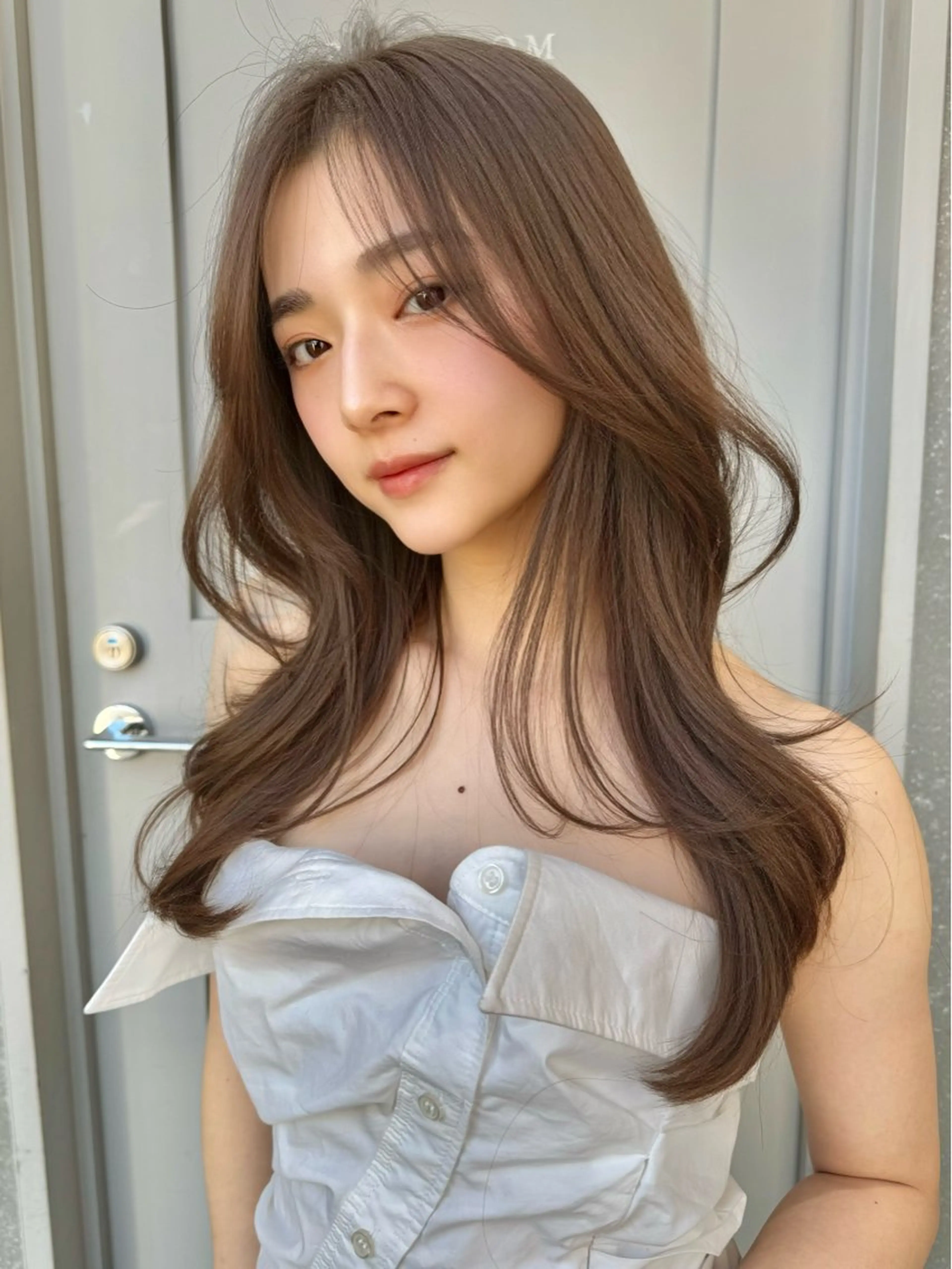 ロング カット ヘアカラー トリートメント 本田 奈穂美のヘアスタイル