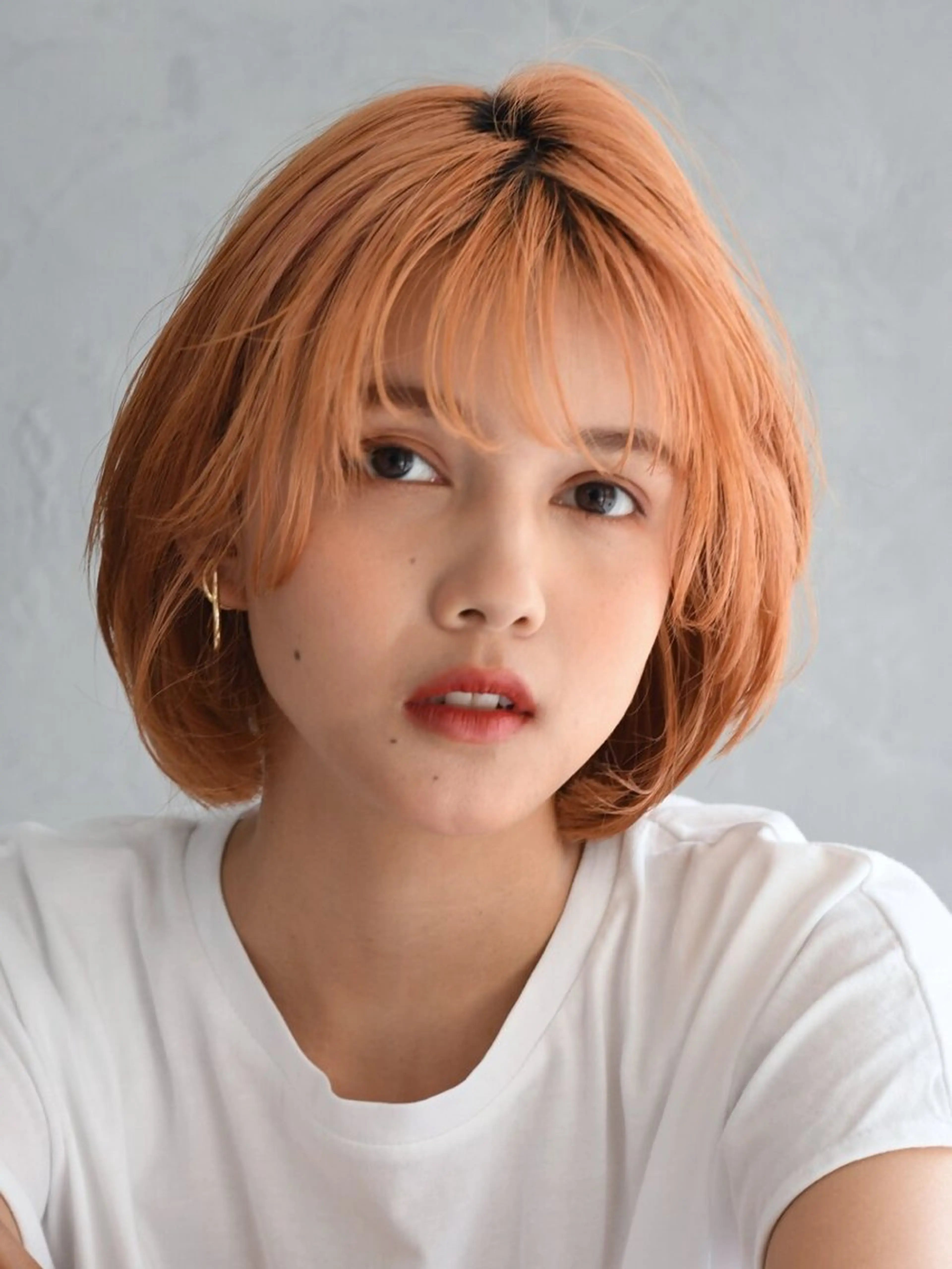 ショート カラー 丸みショート ボブ ショートヘア 小顔カット 縮毛矯正 💎ハイライトカラー /髪質改善カラー💎のヘアスタイル