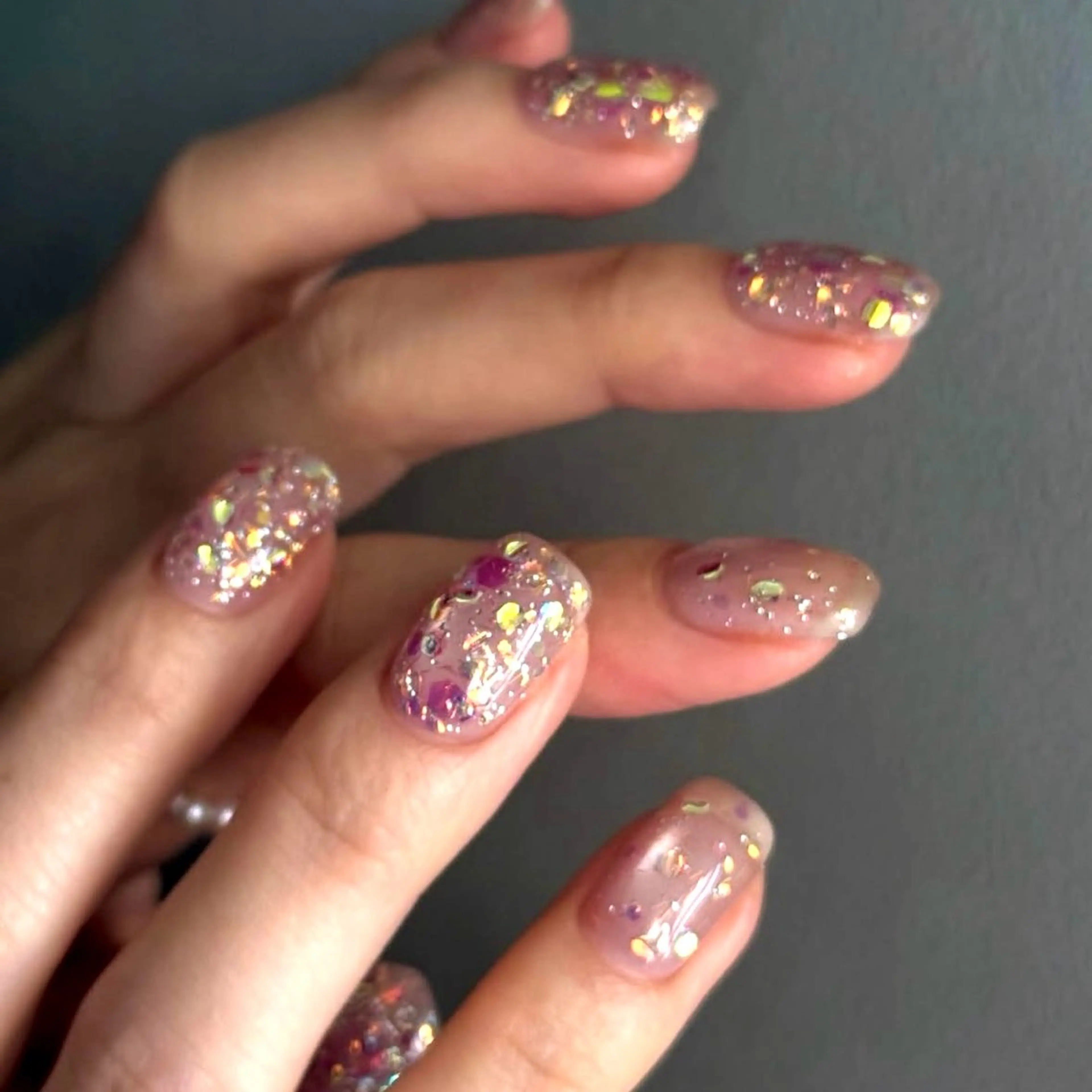 【ハンド】自爪育成徹底ケア＋大人可愛いヌーディーマグ＋新色ホロラメの写真