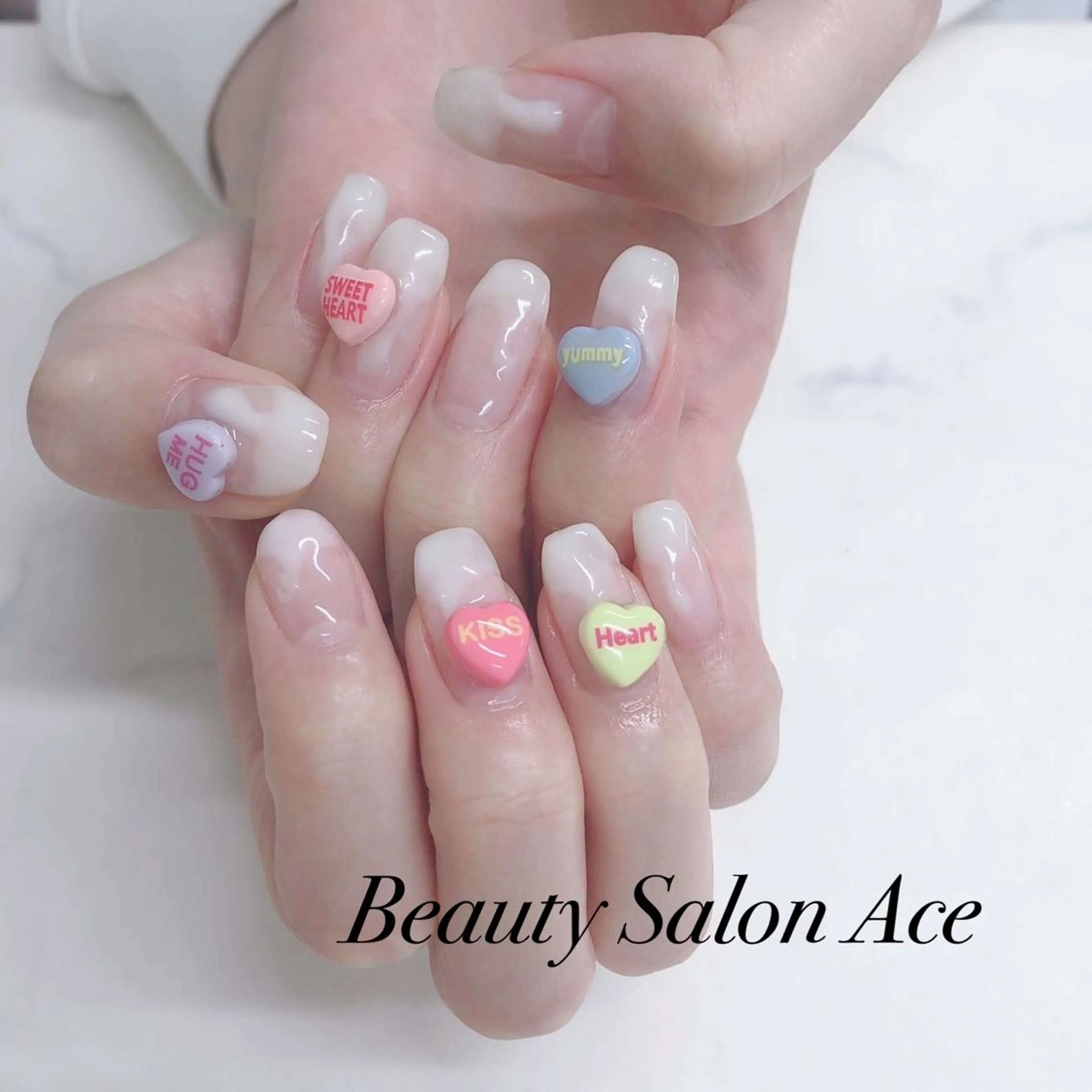 ネイル メンズネイル 春ネイル ハンドネイル ハンドケア Beauty Salon Ace(ネイルサロン エース)所属・池袋フィルイン Ace♡長さだしのネイルデザイン