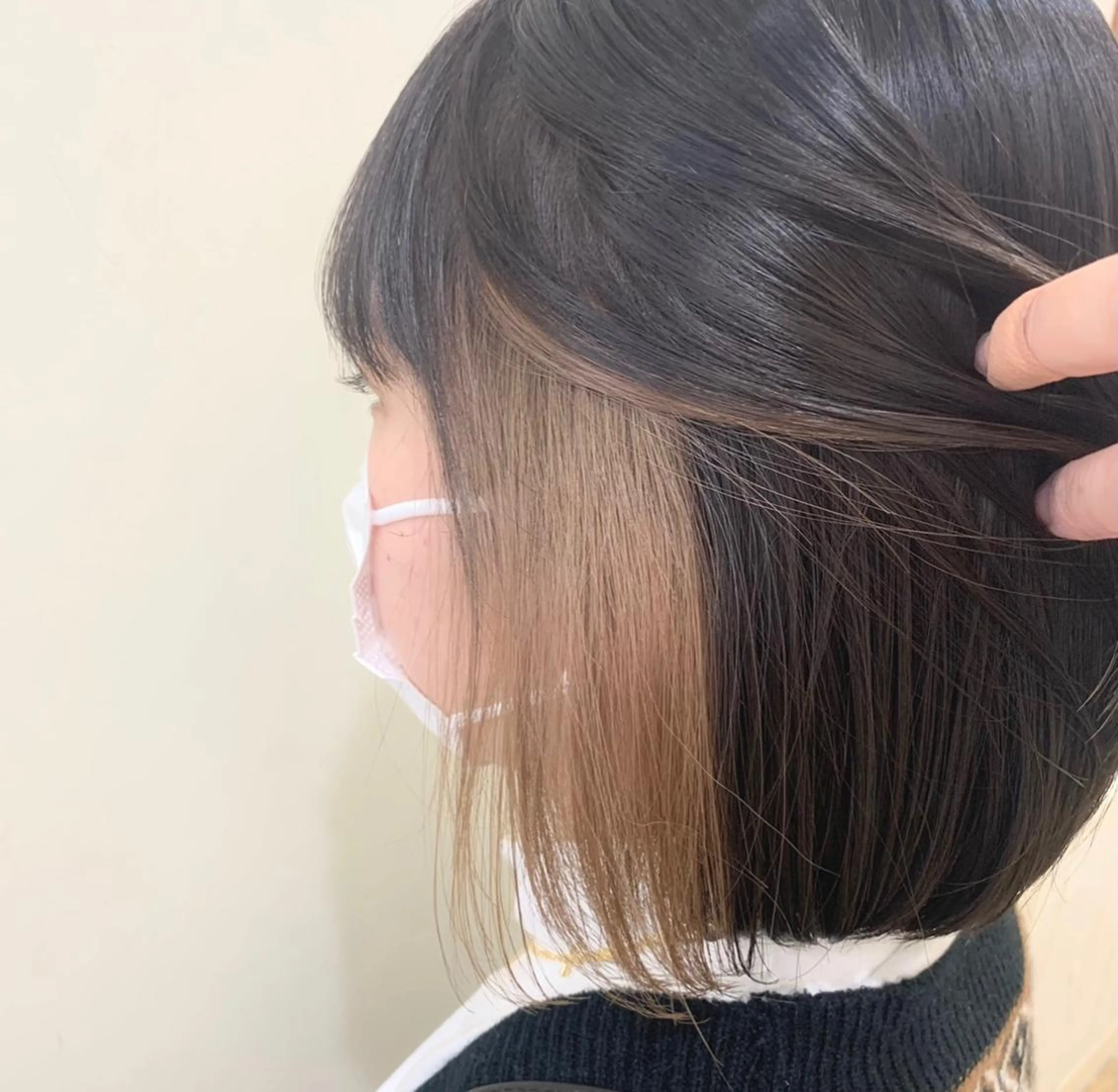 カラー ベージュカラー ペールベージュ カット ヘアカラー ボブ/美髪矯正 /佐藤　奈巳のヘアスタイル