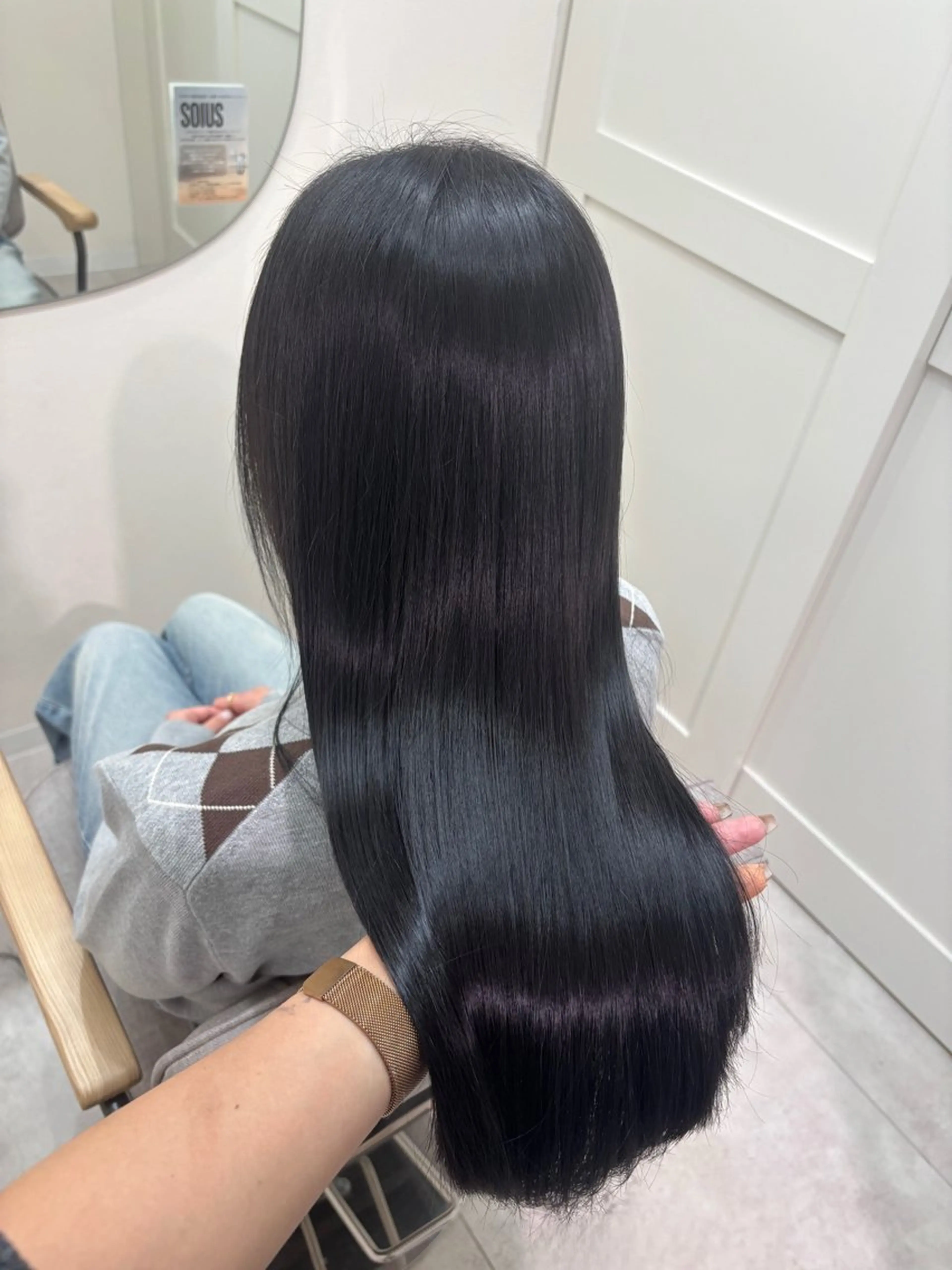 ロング カラー カット ヘアカラー トリートメント ヘッドスパ 広島/わかな/ヘア セット/オリーブのヘアスタイル