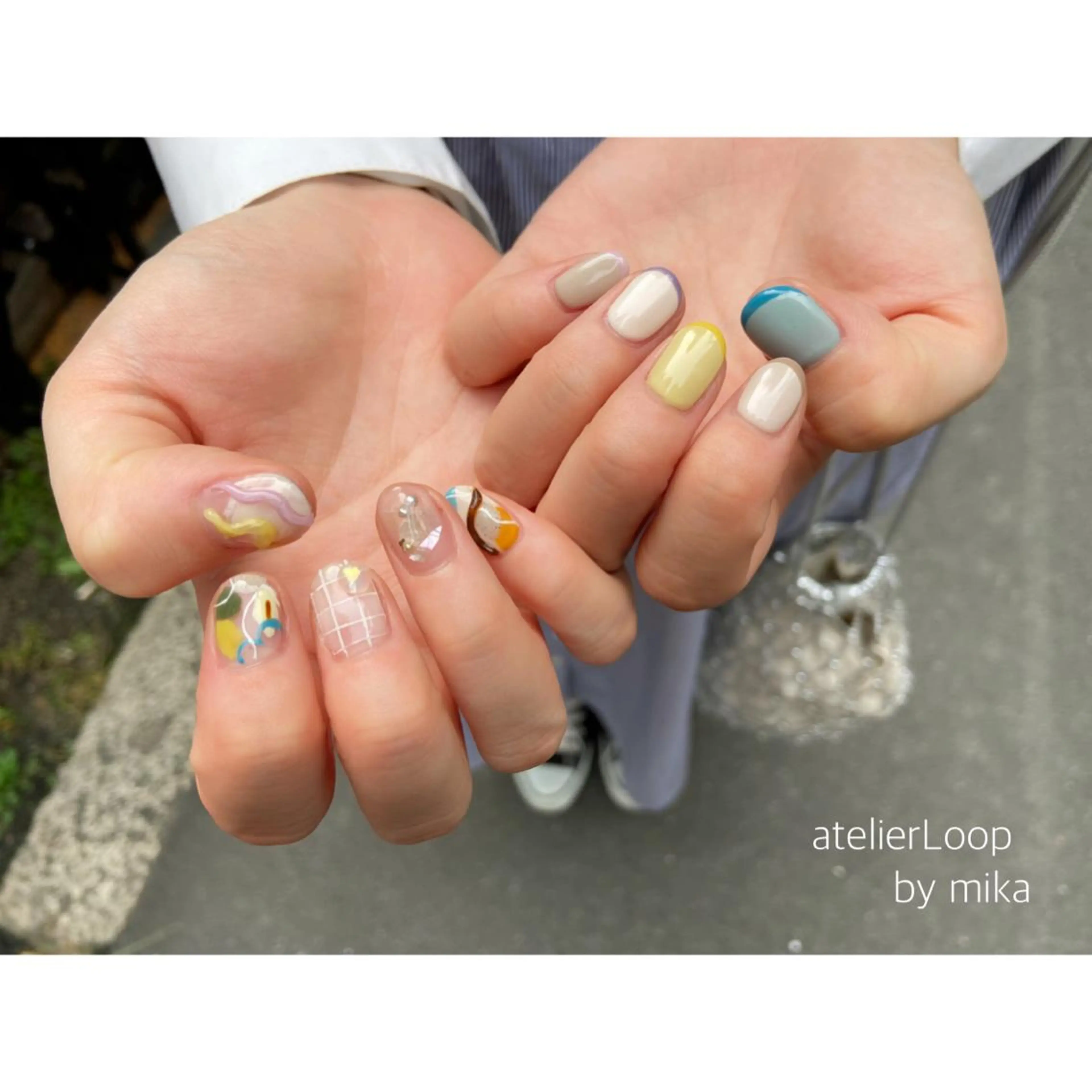 ネイル フレンチネイル atelierLoopbyshiho所属・atelier Loop♪MIKAのネイルデザイン