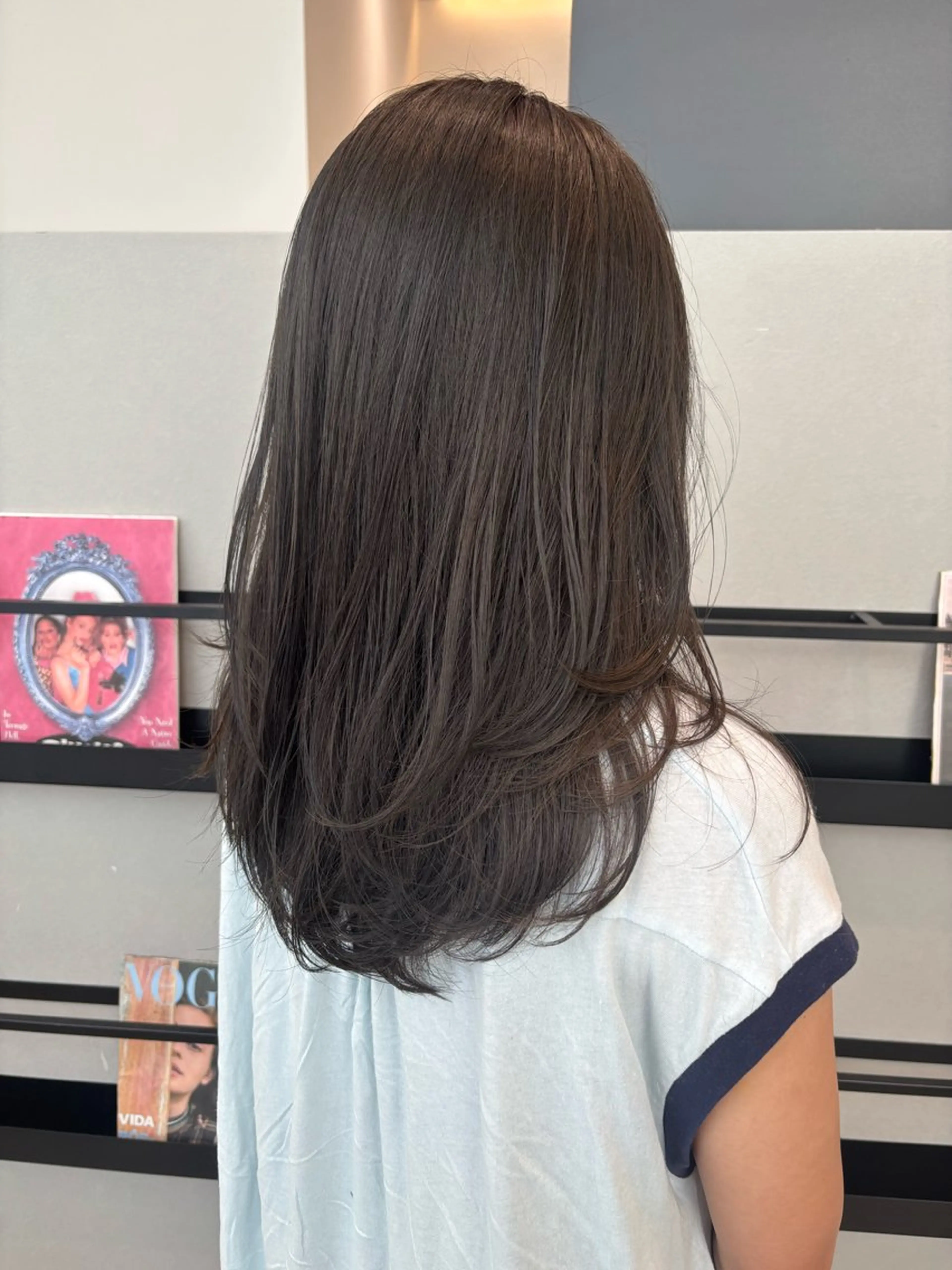 セミロング カラー 透明感カラー グレージュ カット ヘアカラー 透明感カラー/ レイヤーkotonoのヘアスタイル