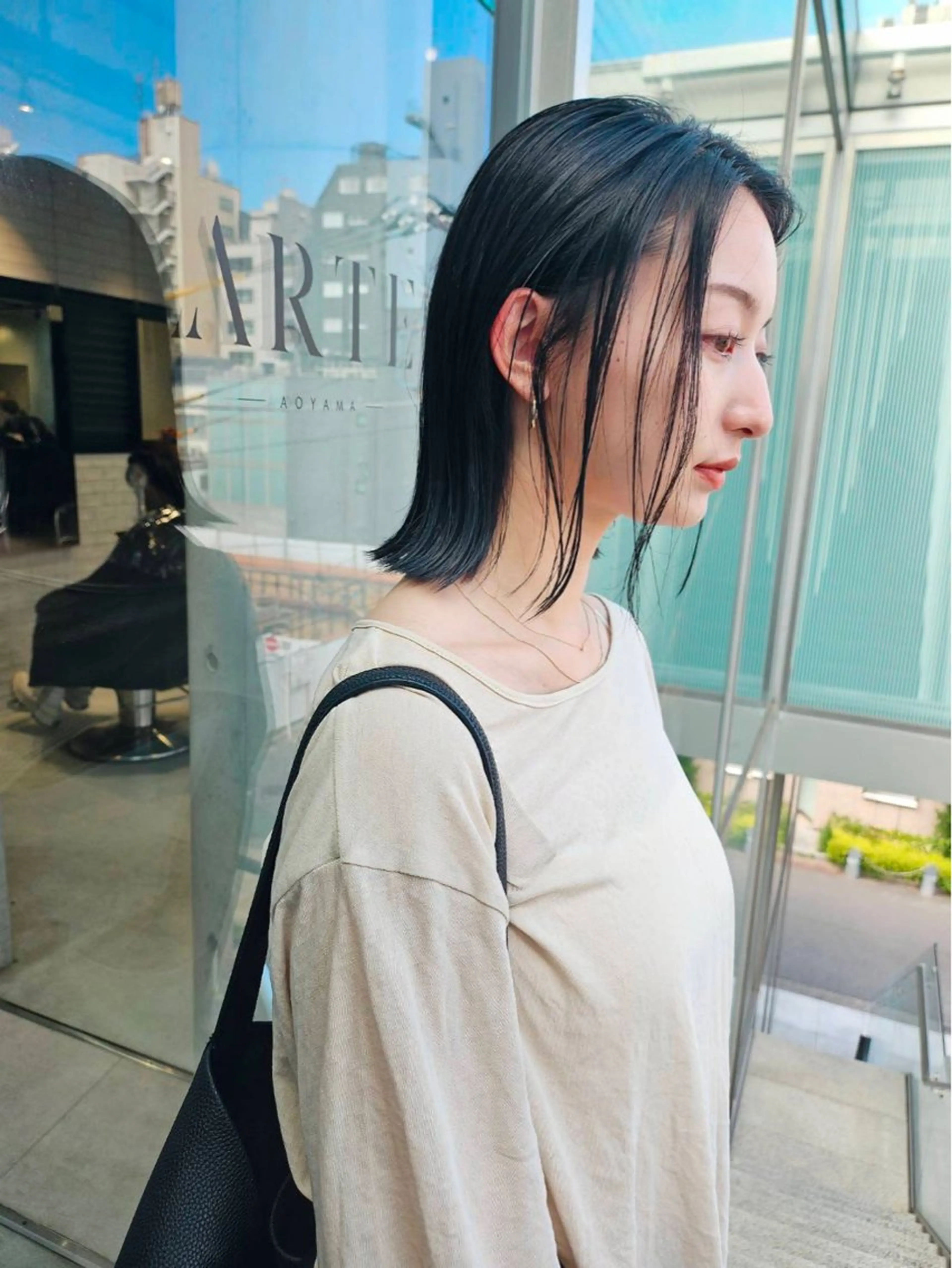 ミディアム カラー カット ヘアカラー トリートメント 色落ちまで綺麗な 艶カラー特化/涼のヘアスタイル