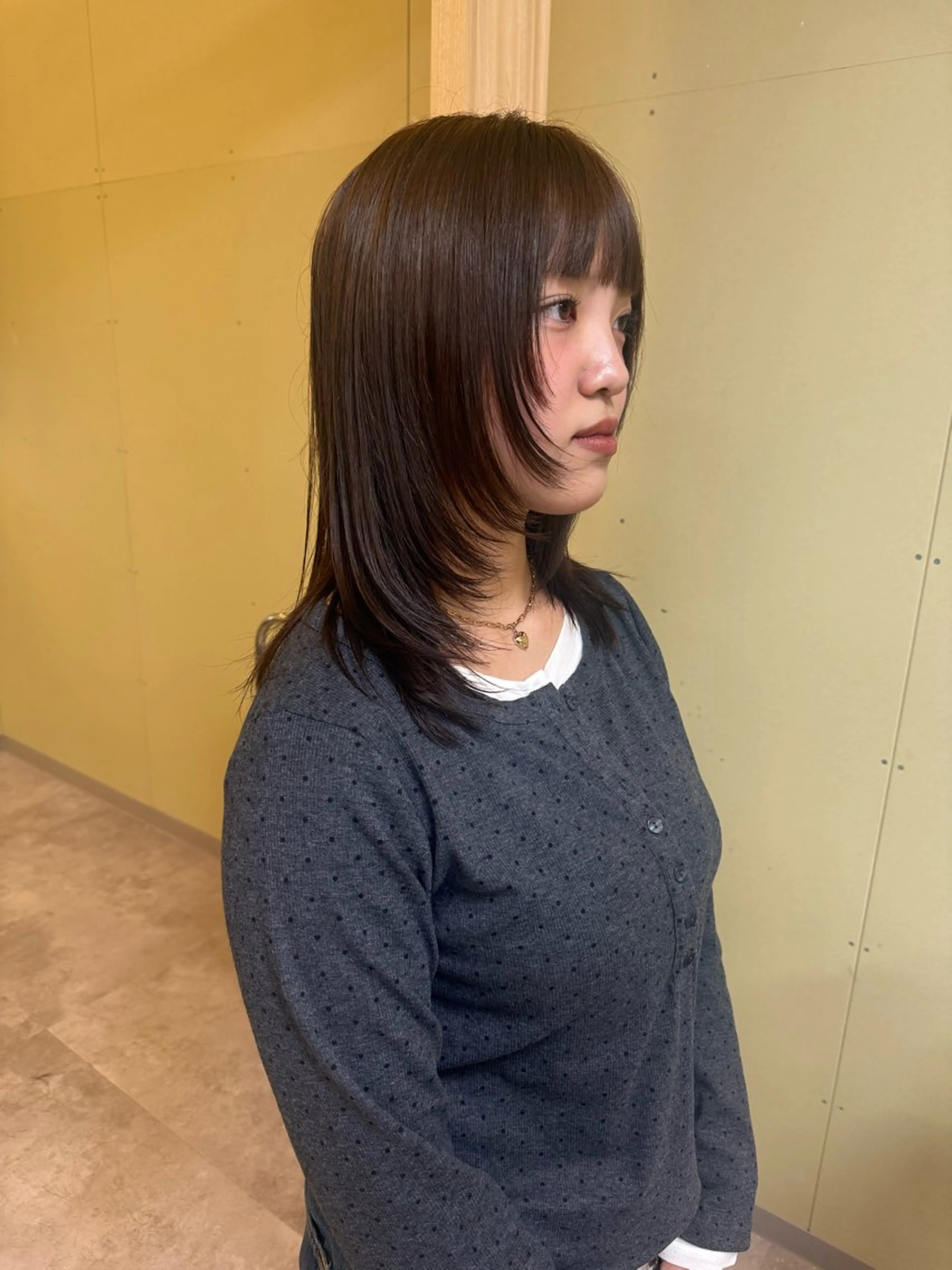 セミロング カラー カット ヘアカラー トリートメント 伶風/ボブ/ ハッシュカットのヘアスタイル