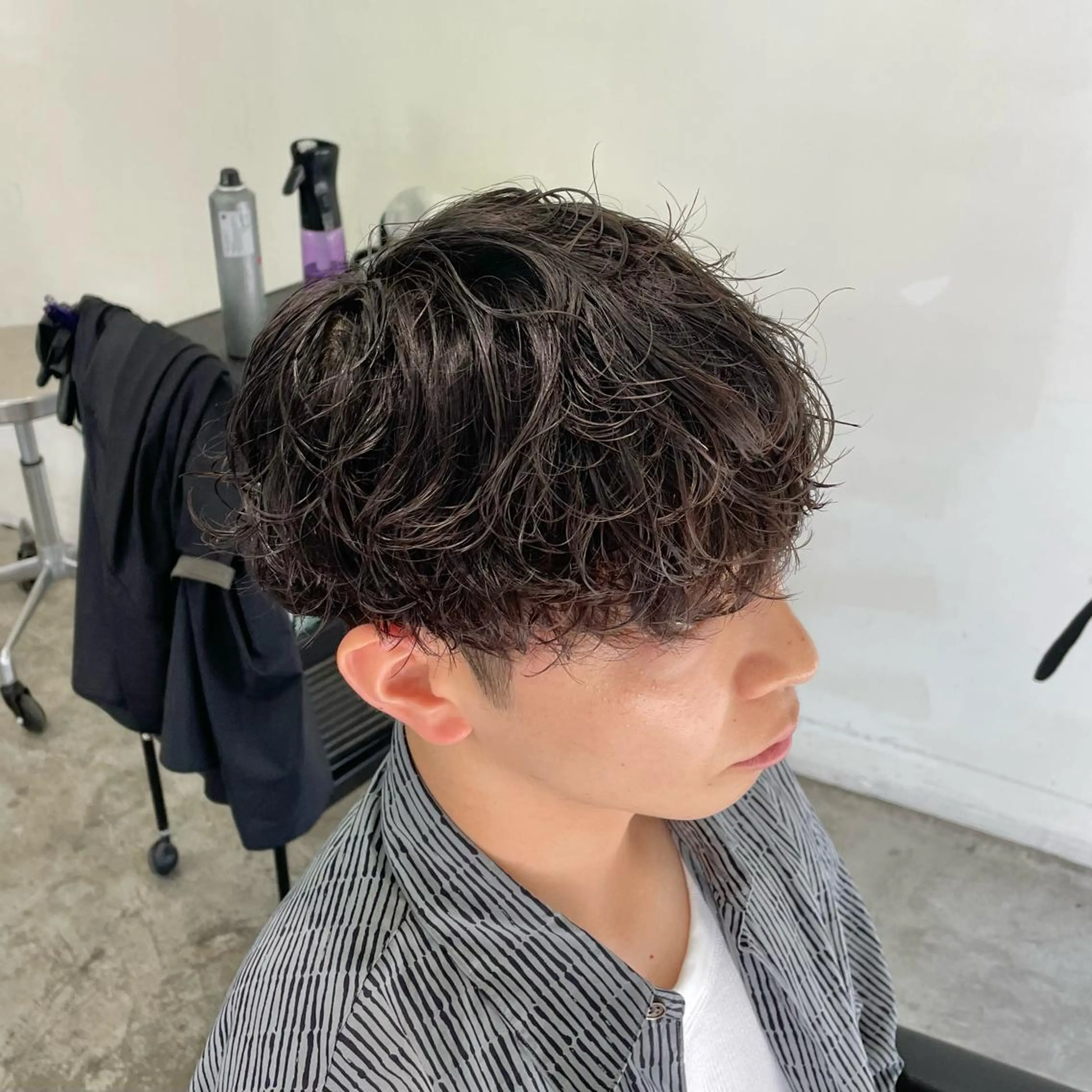 ショート パーマ メンズ カット パーマ メンズ特化美容師/ 藤戸 椋のヘアスタイル