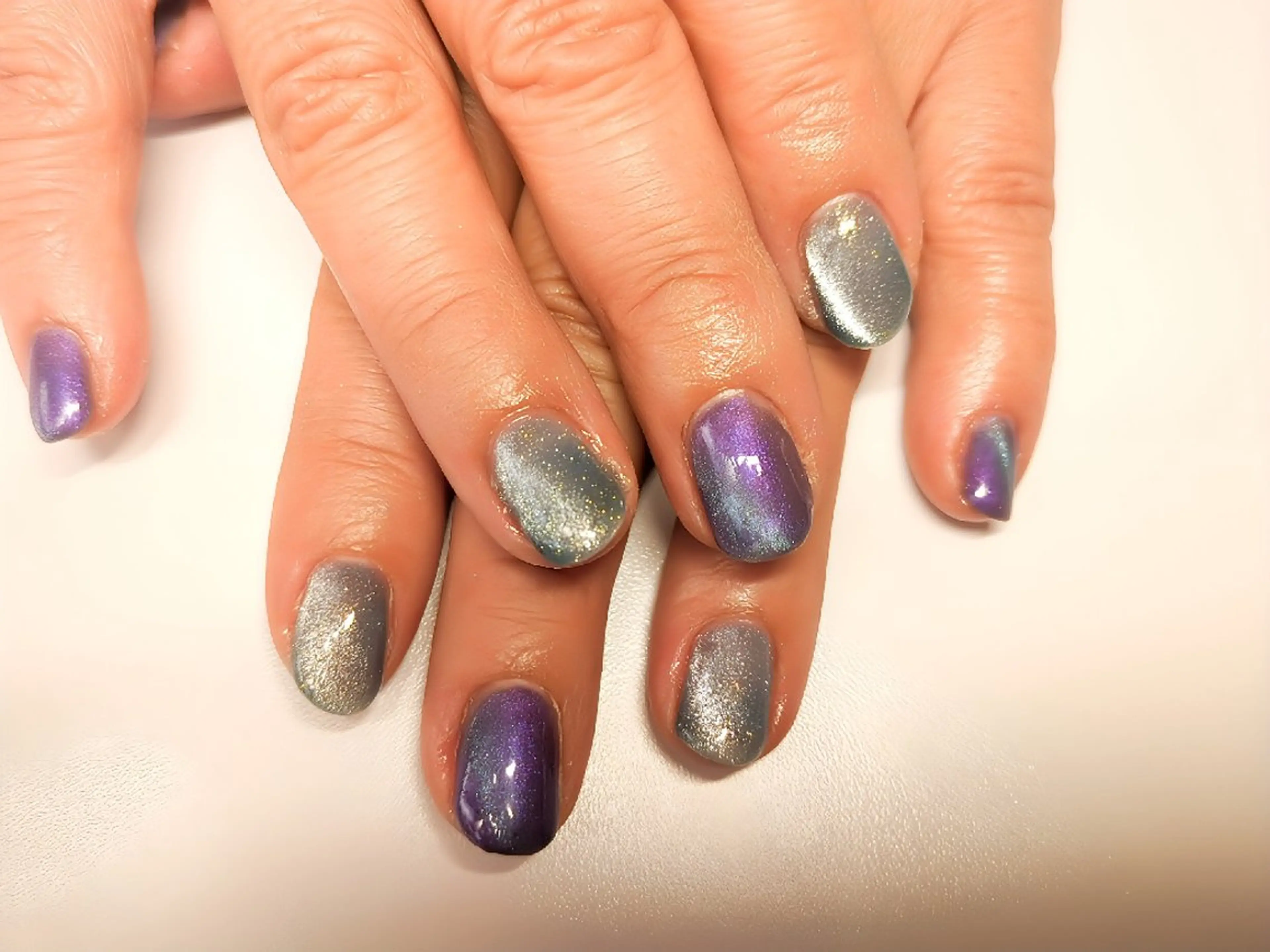 ショート AQUA nailのネイルデザイン