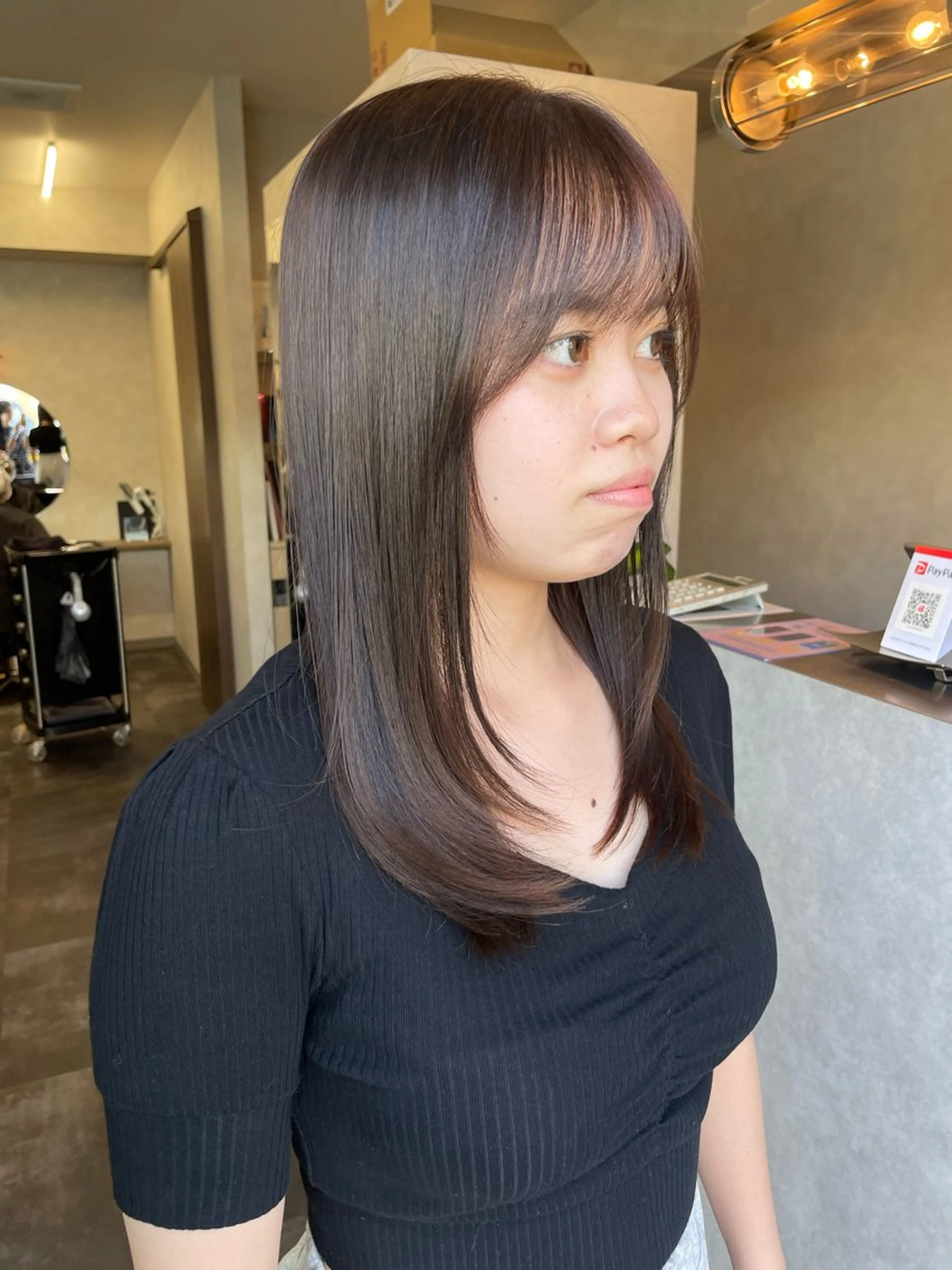 ミディアム 【髪質改善】 【酸性ストレート】のヘアスタイル