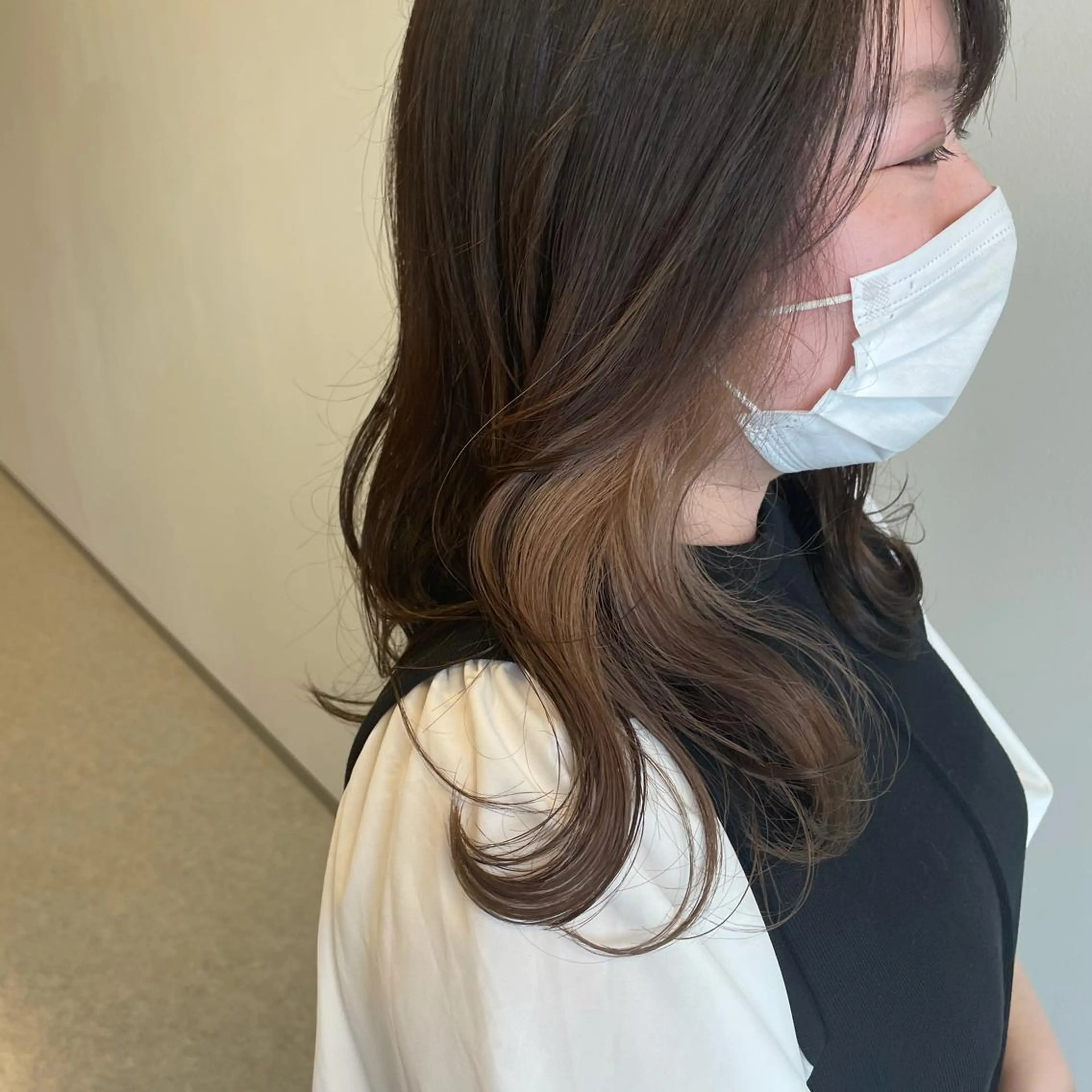 ロング ヘアカラー 心斎橋/ブリーチなし 髪質改善/レイヤーのヘアスタイル