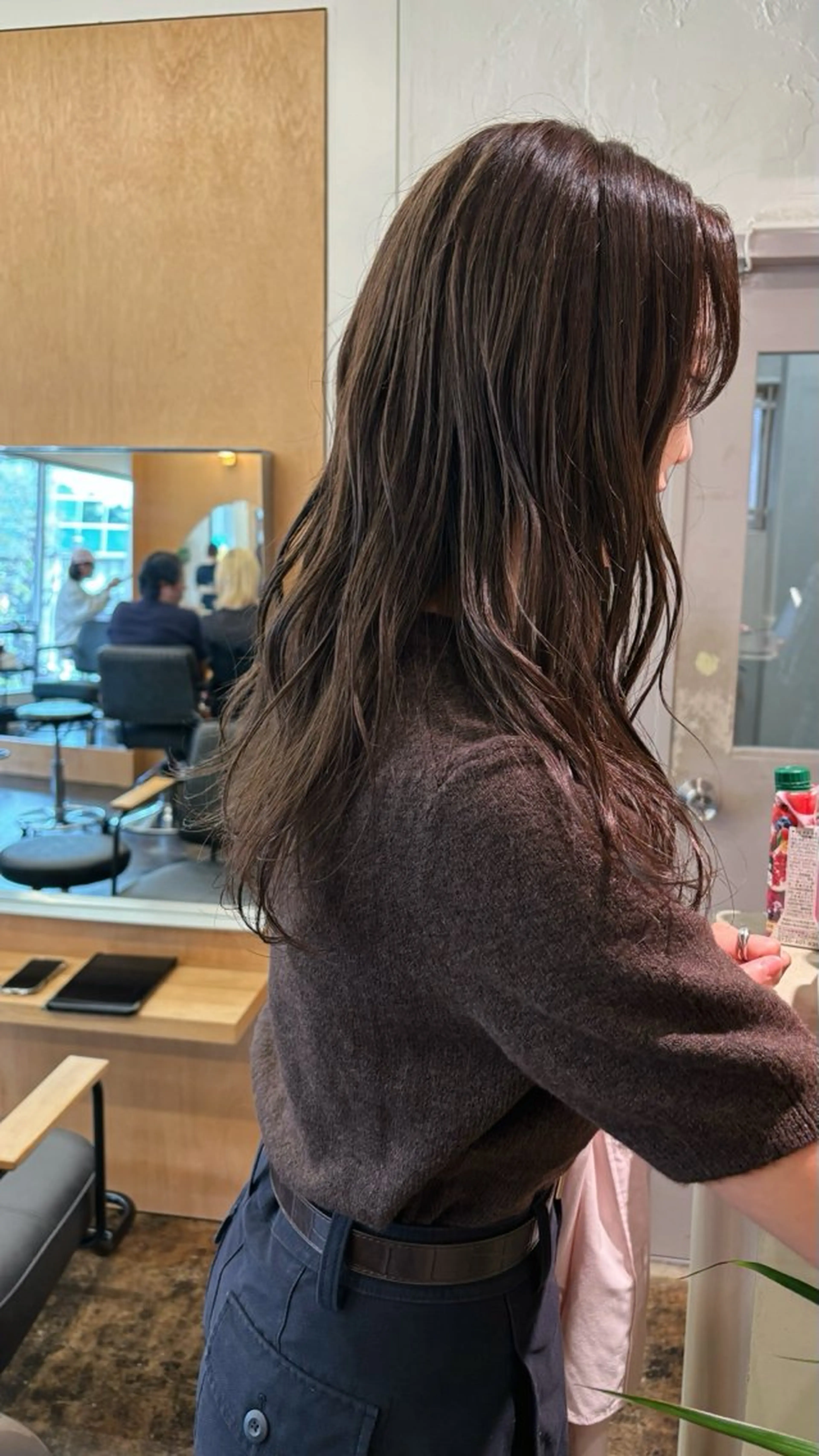 セミロング カラー ブラウンカラー オリーブブラウン カット ヘアカラー 西山 紗耶香🪽 透明感カラー/ボブのヘアスタイル