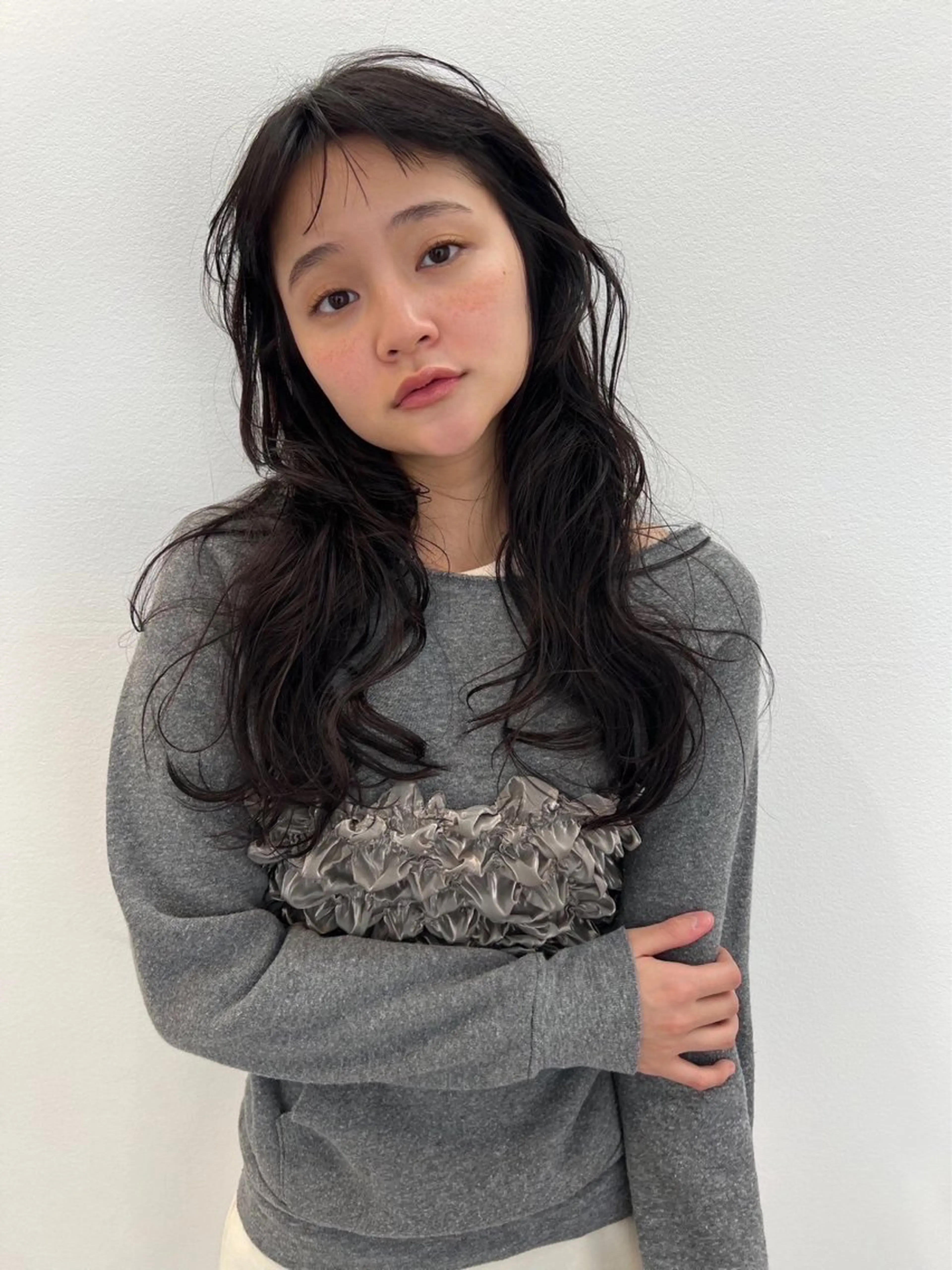 ロング カラー 🎀優姫 🎀 韓国レイヤーのヘアスタイル