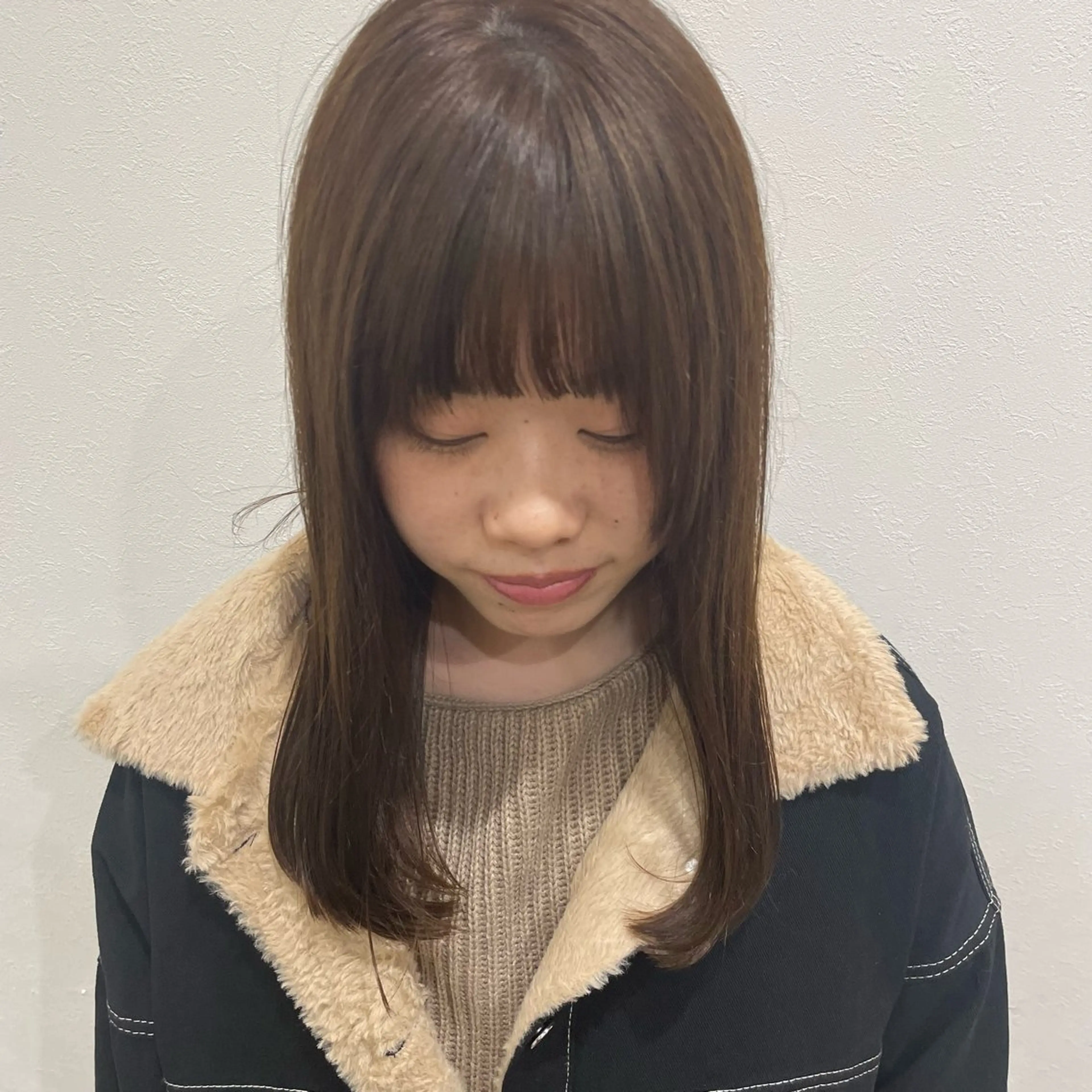 セミロング ヘアカラー トリートメント オリーブベージュ/シ ョートボブたまき🧡のヘアスタイル